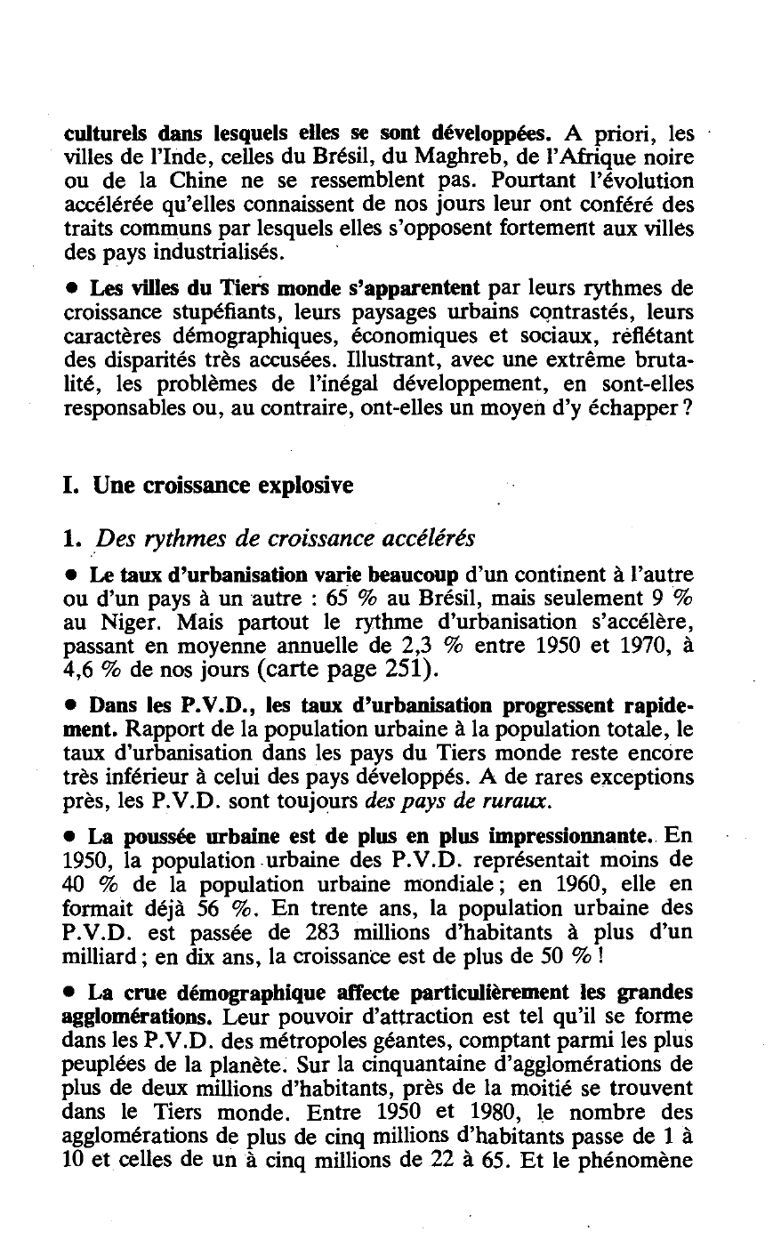 Prévisualisation du document LES VILLES DANS LES P.V.D.