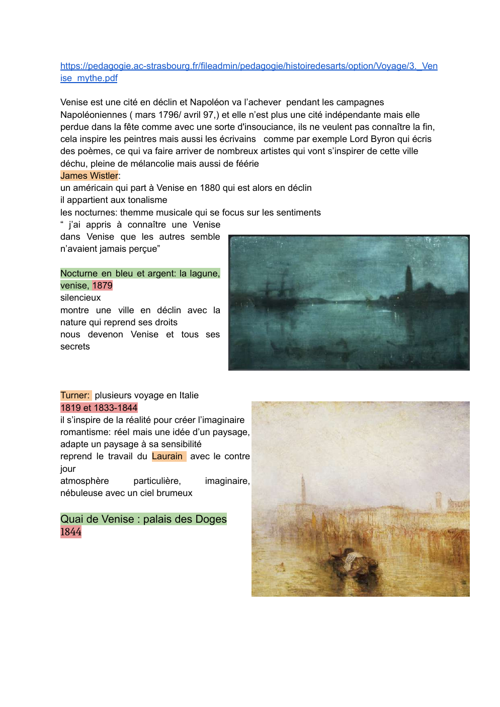 Prévisualisation du document Les voyages d'artistes à Venise au 19e siècle