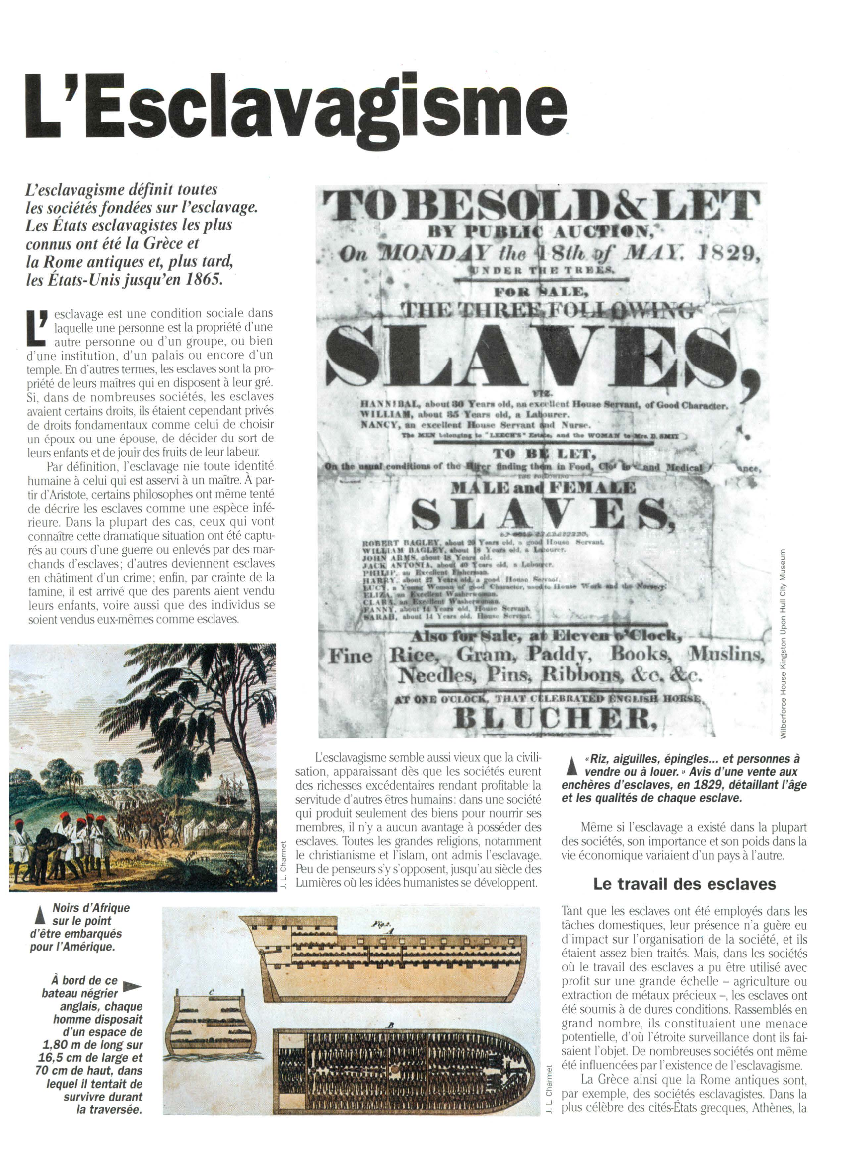 Prévisualisation du document L'Esclavagisme