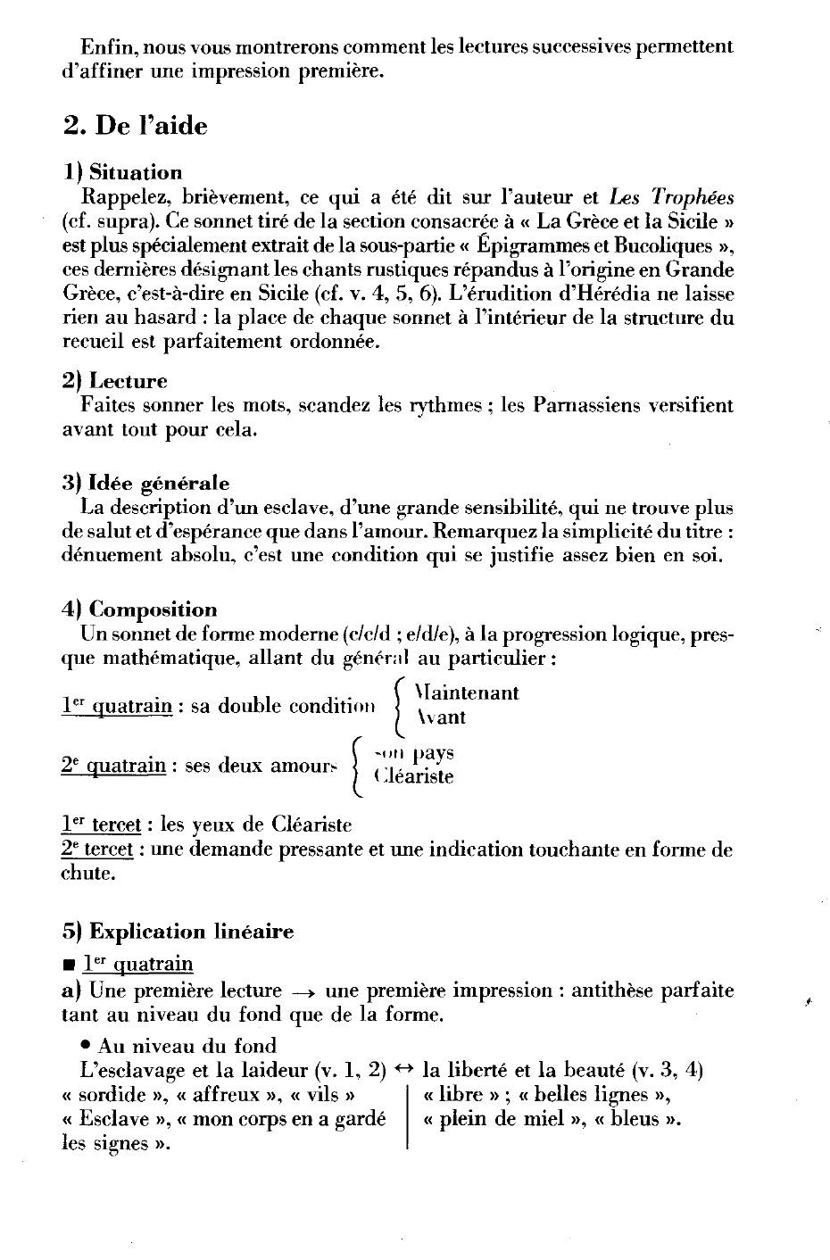 Prévisualisation du document L'esclave - José Maria de Hérédia, Les Trophées