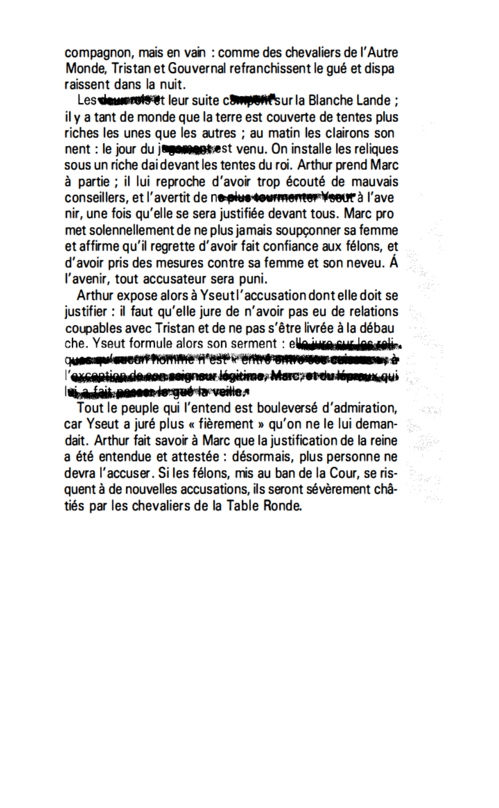 Prévisualisation du document L'ESCONDIT DE LA BLANCHE LANDE - Tristan et Yseut de Béroul