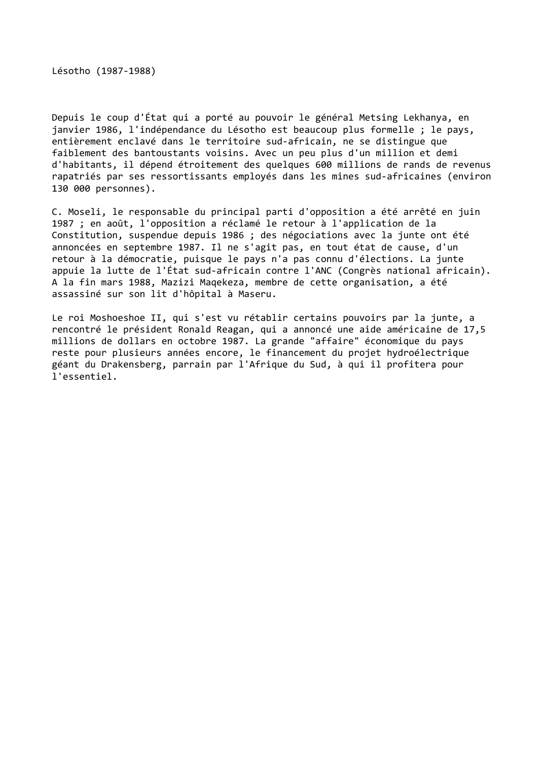 Prévisualisation du document Lésotho (1987-1988)