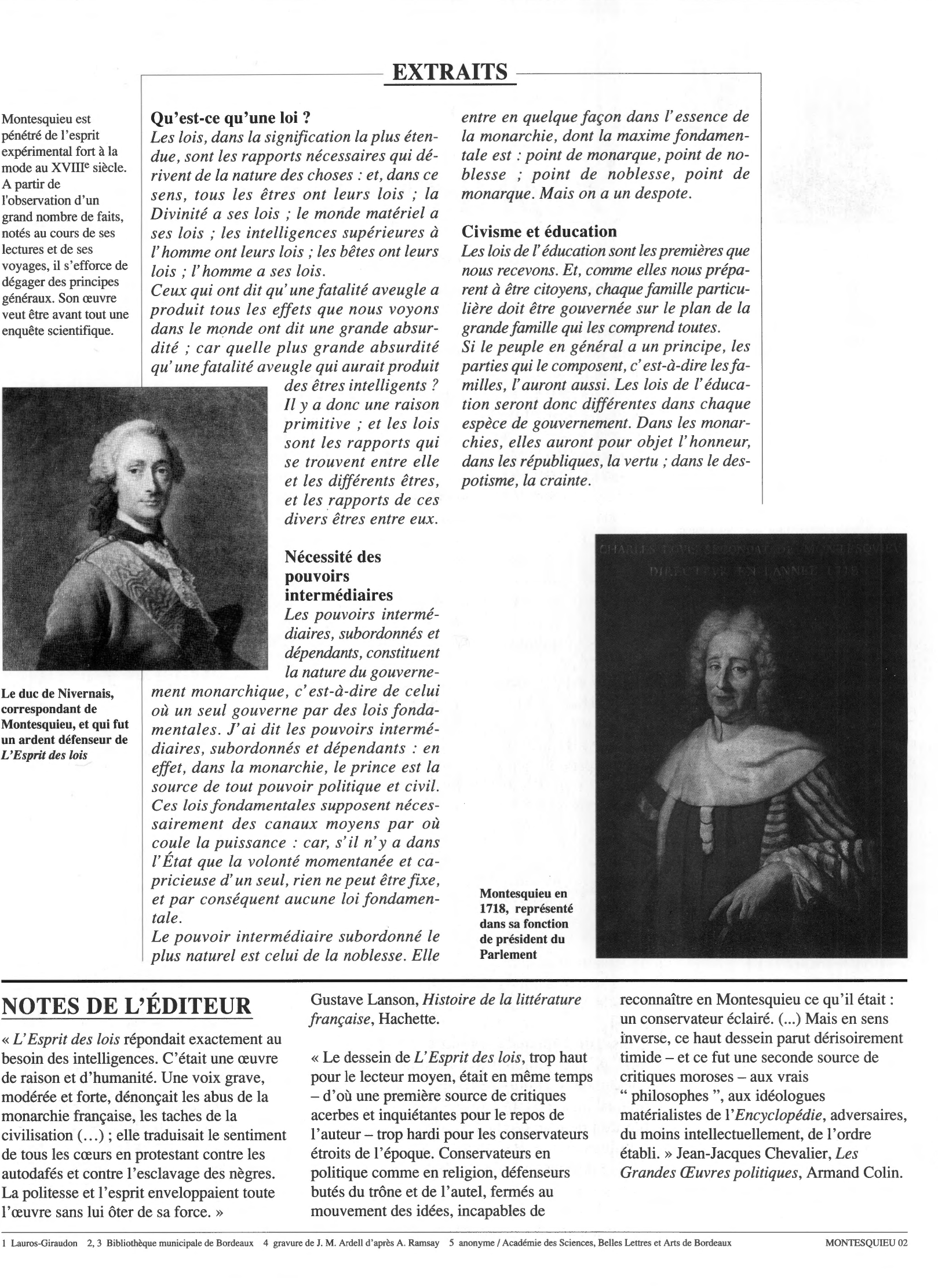 Prévisualisation du document L'Esprit des lois