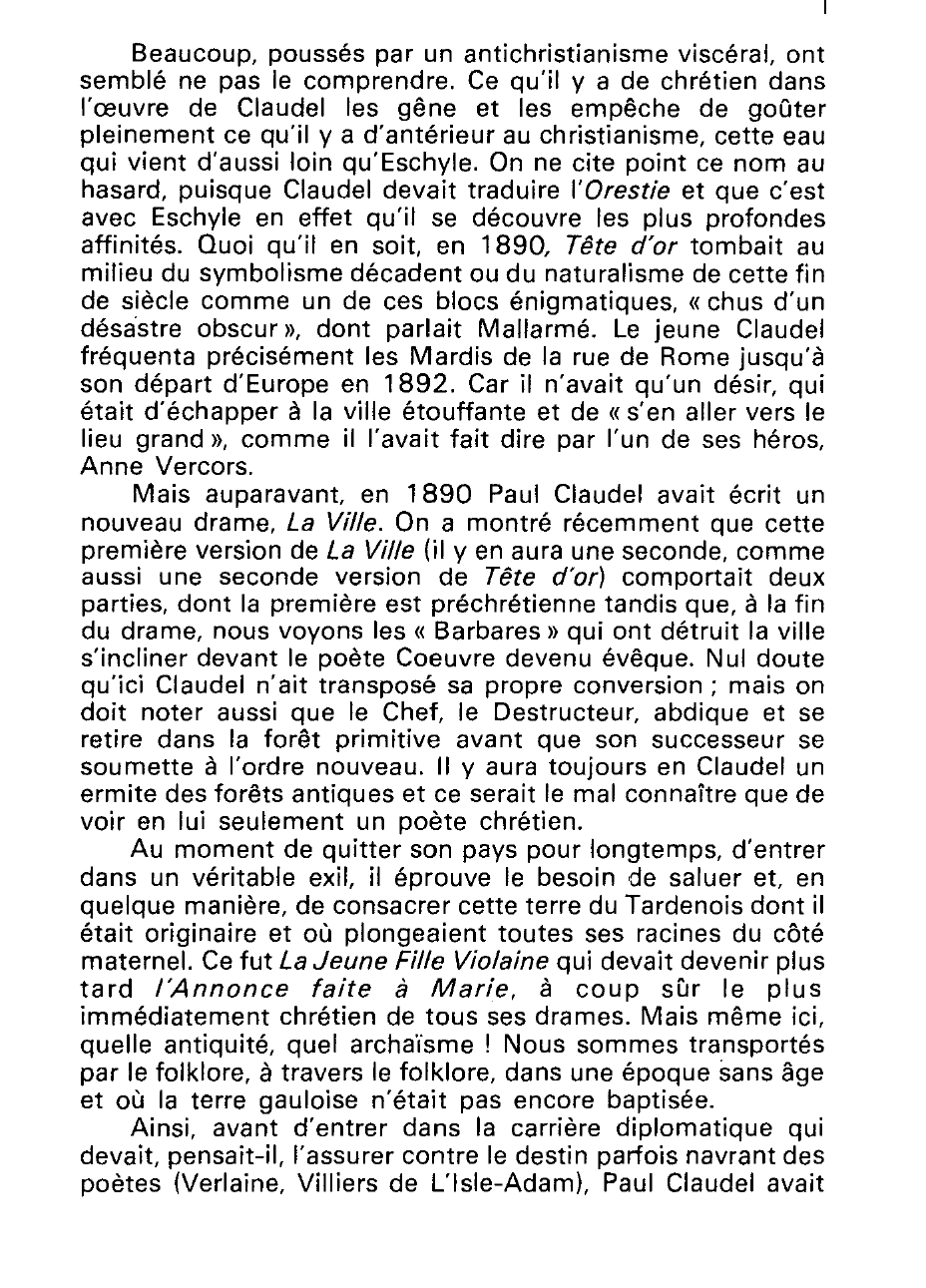 Prévisualisation du document L'essor de Paul Claudel