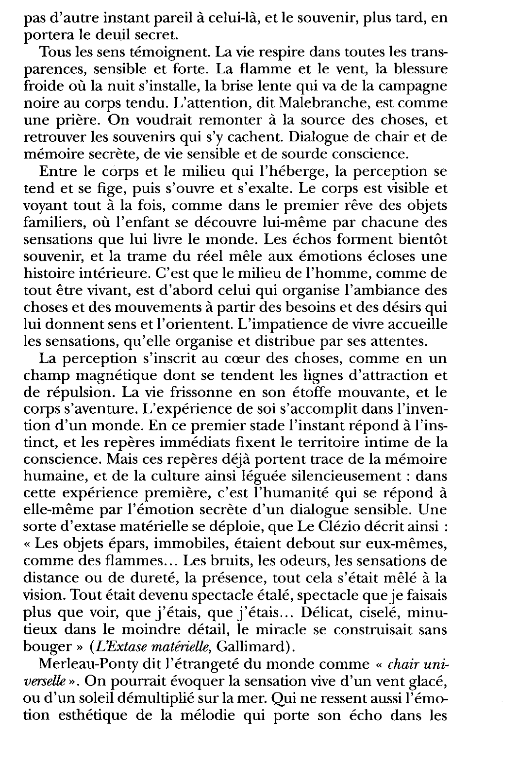 Prévisualisation du document L'étoffe du monde : Merleau-Ponty, L’oeil et l'Esprit, Gallimard.