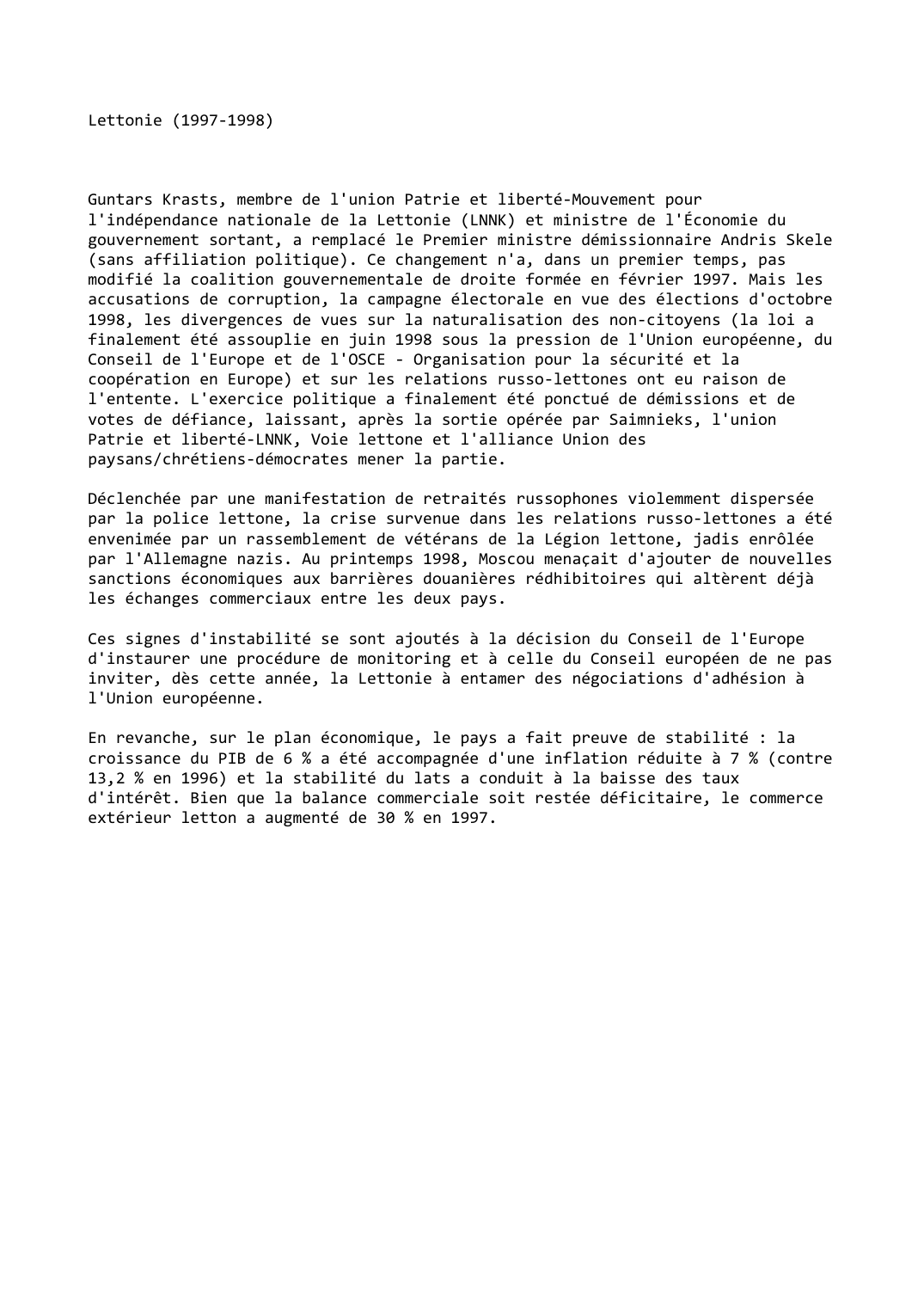 Prévisualisation du document Lettonie (1997-1998)