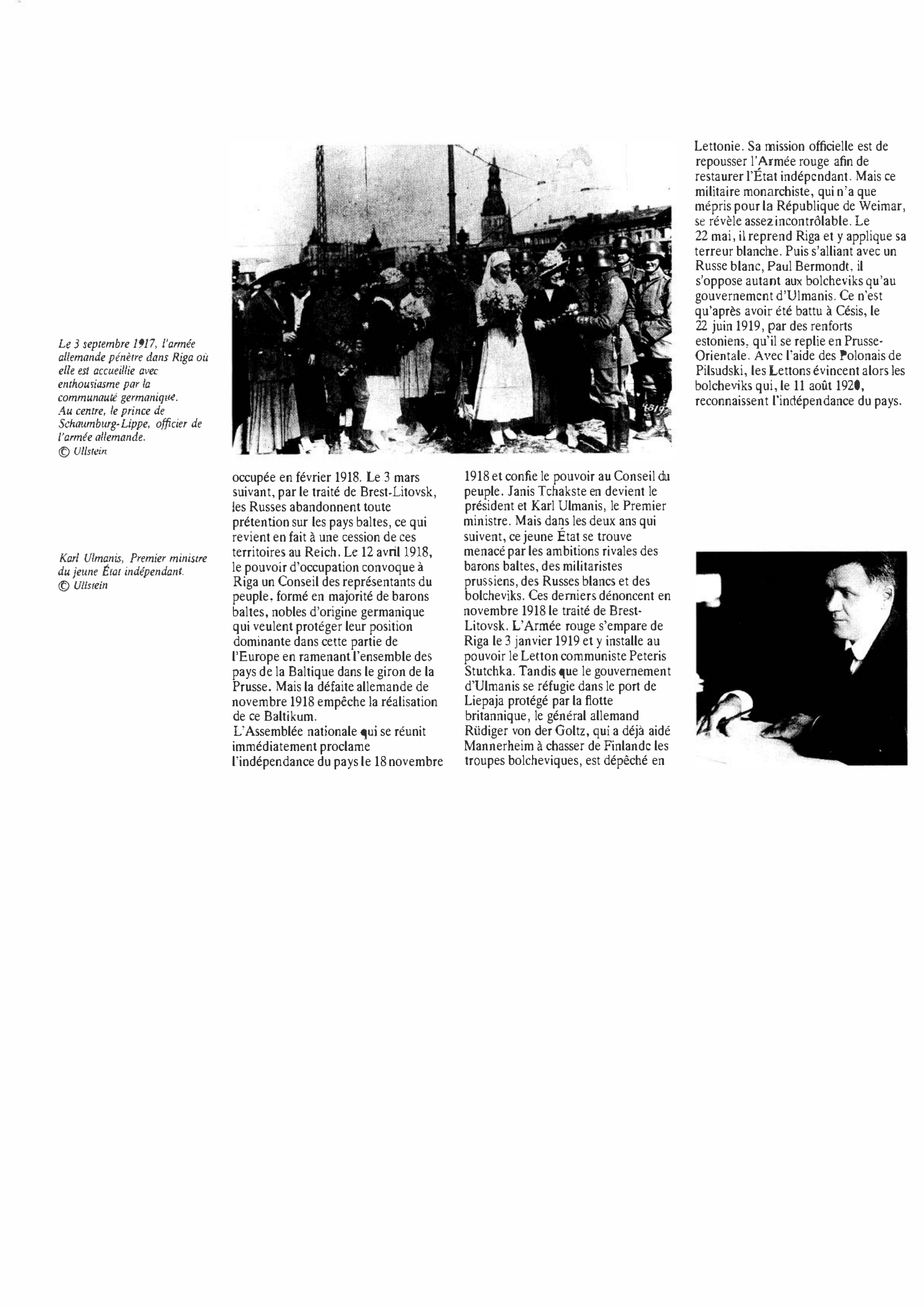 Prévisualisation du document Lettonie de 1910 à 1919 : Histoire