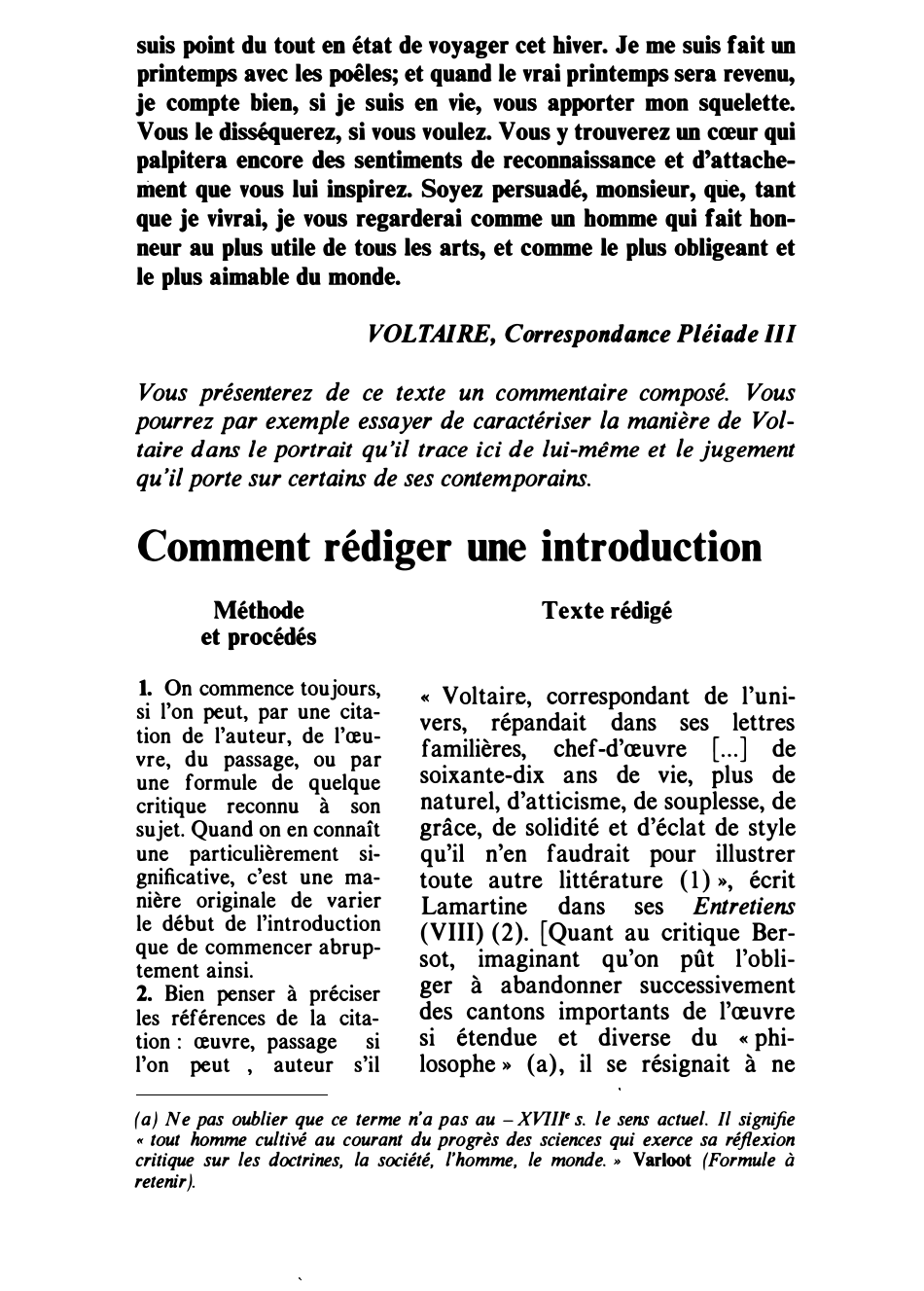 Prévisualisation du document Lettre à Monsieur Bagieu - VOLTAIRE, Correspondance Pléiade III (commentaire)