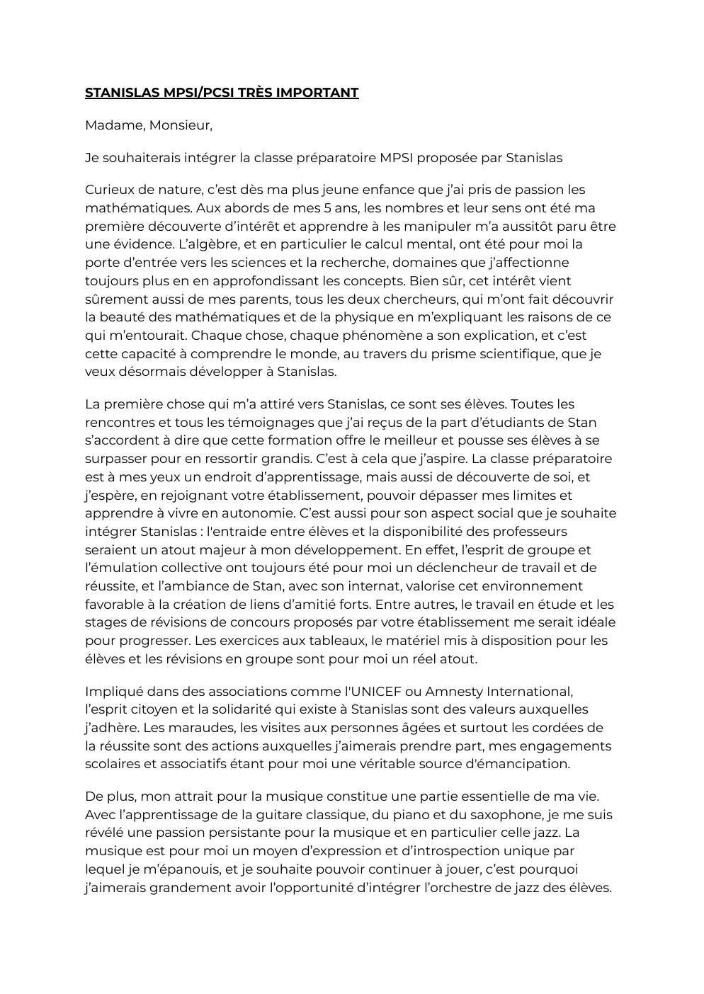 Prévisualisation du document Lettre de motivation Champollion MPSI