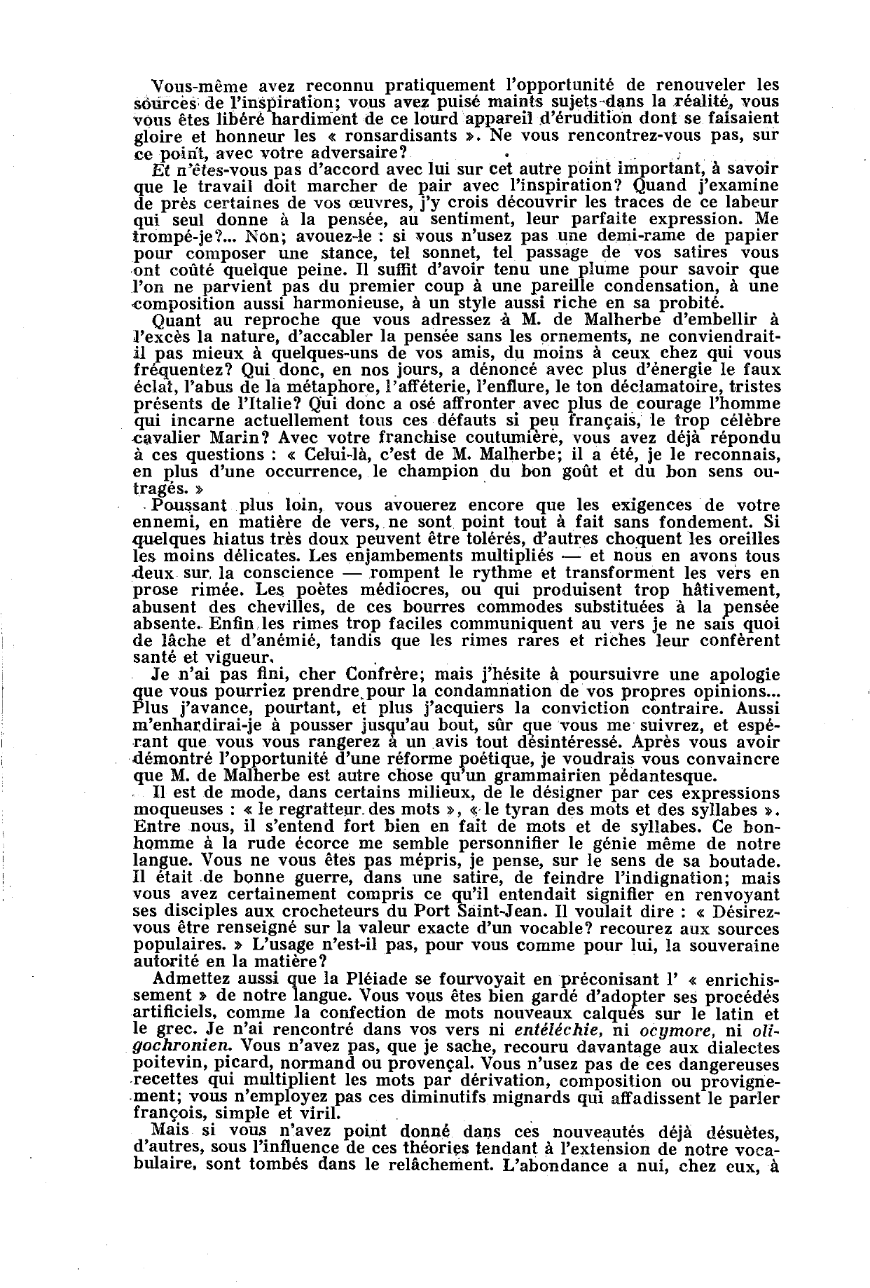 Prévisualisation du document Lettre du poète Nicolas Rapin à Mathurin Régnier en réponse à l'euvoi de sa IXe Satire.
