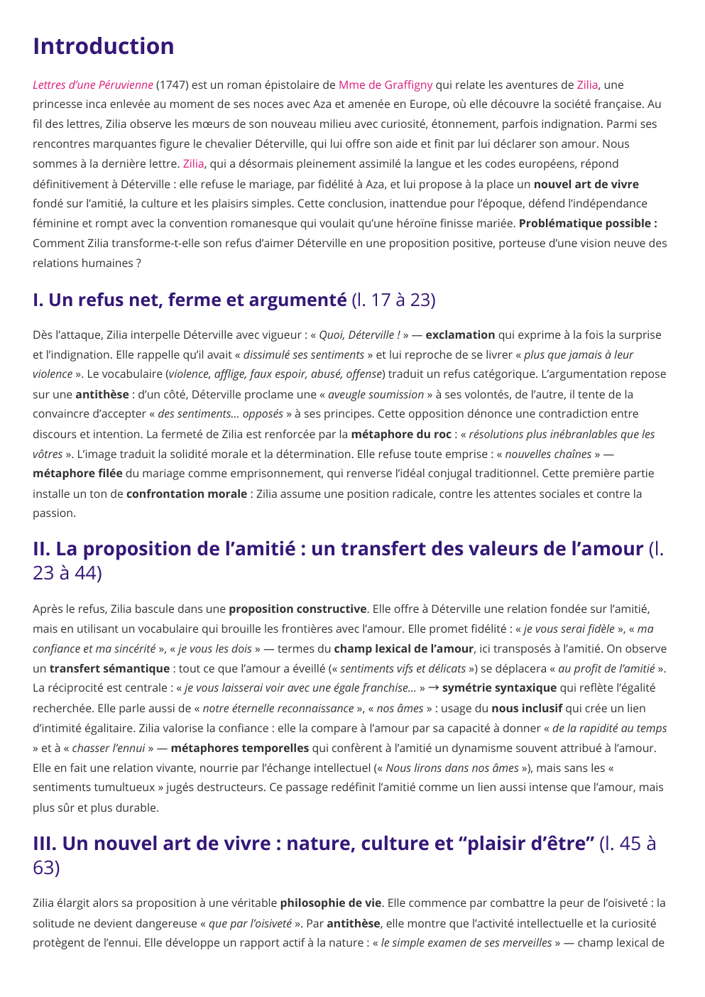 Prévisualisation du document Lettre d'une péruvienne analyse lettre 38