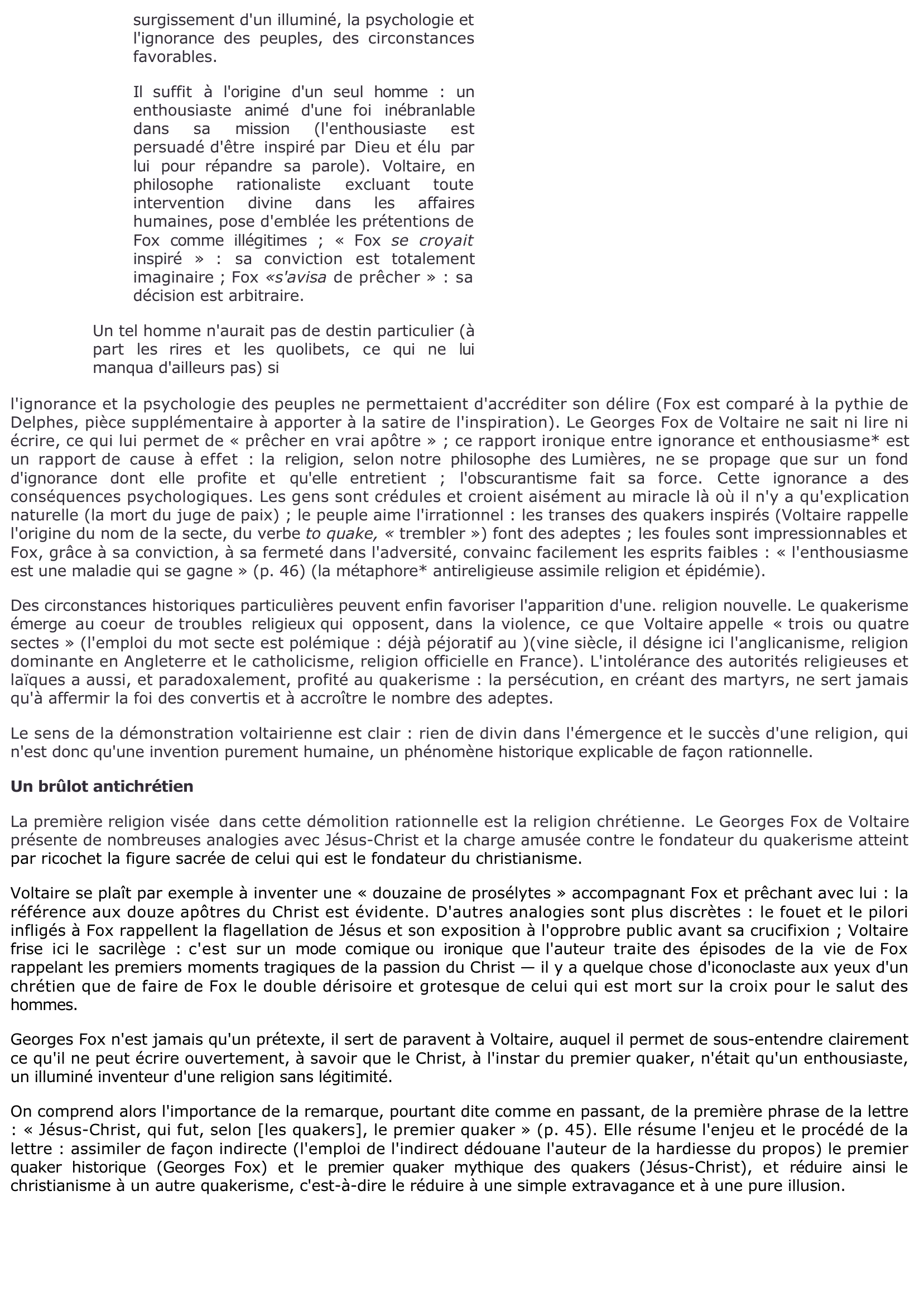Prévisualisation du document LETTRE III: Sur les quakers  (Lettres philosophiques de Voltaire)