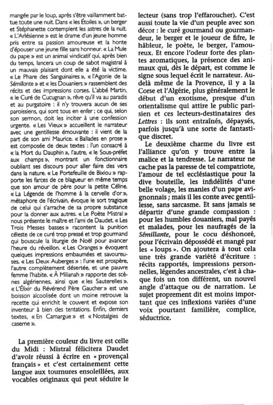 Prévisualisation du document Lettres de mon moulin d'Alphonse Daudet (analyse détaillée)