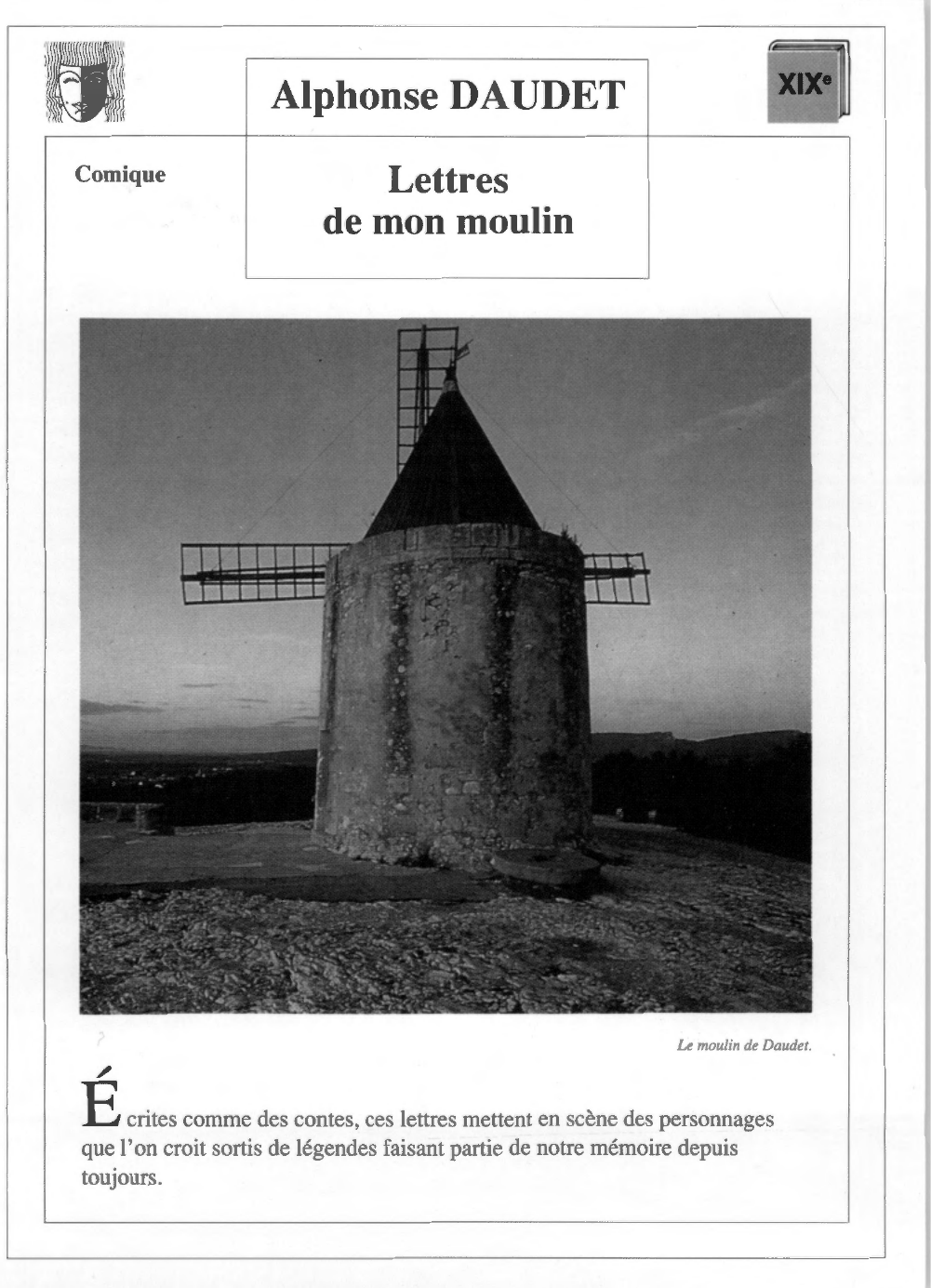 Prévisualisation du document LETTRES DE MON MOULIN (Les) d'ALPHONSE Daudet