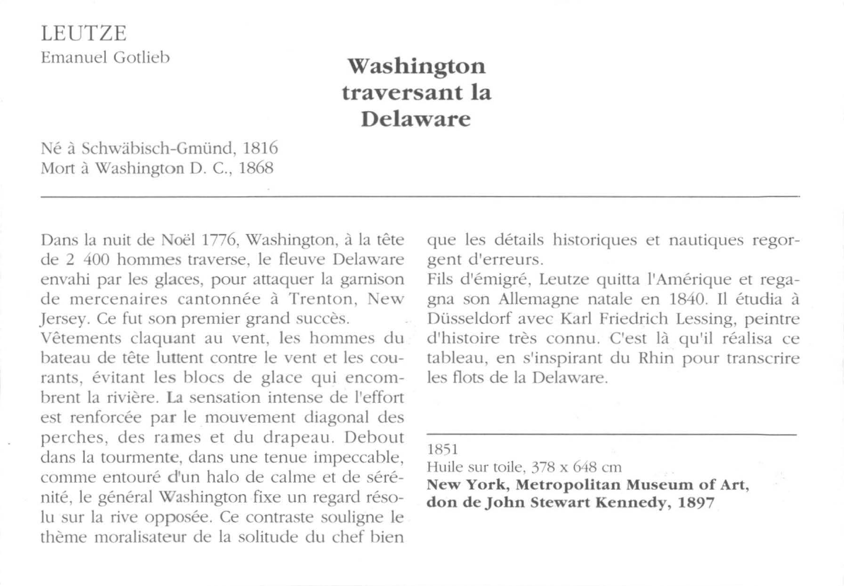 Prévisualisation du document LEUTZE Emanuel Gotlieh : Washington traversant la Delaware