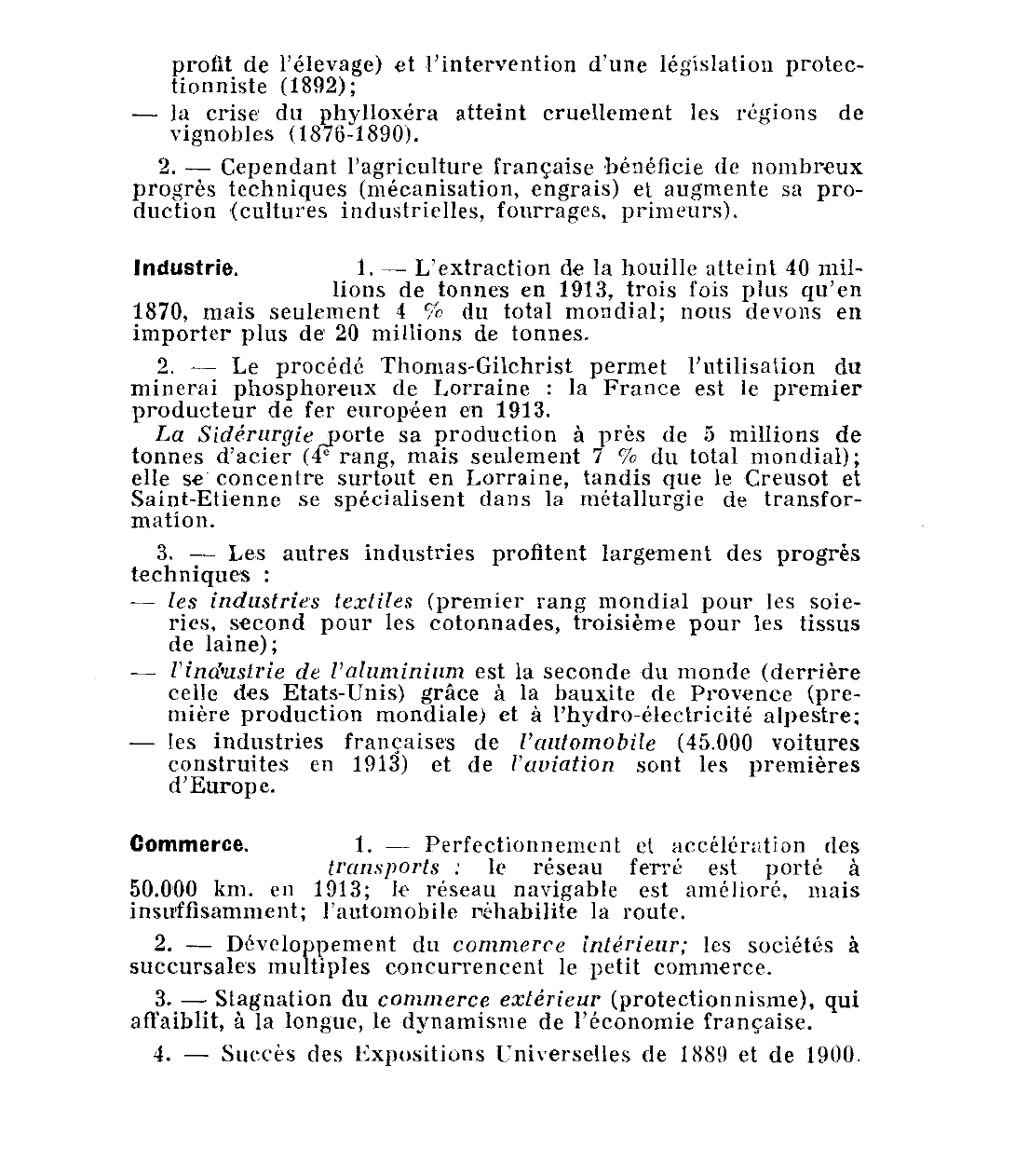 Prévisualisation du document L'ÉVOLUTION ÉCONOMIQUE ET SOCIALE EN FRANCE DE 1871 A 1914 - HISTOIRE