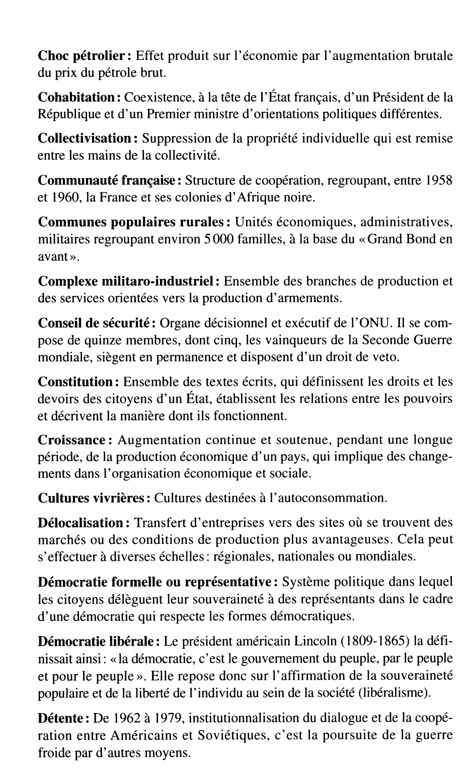 Prévisualisation du document LEXIQUE EN HISTOIRE - GÉOGRAPHIE