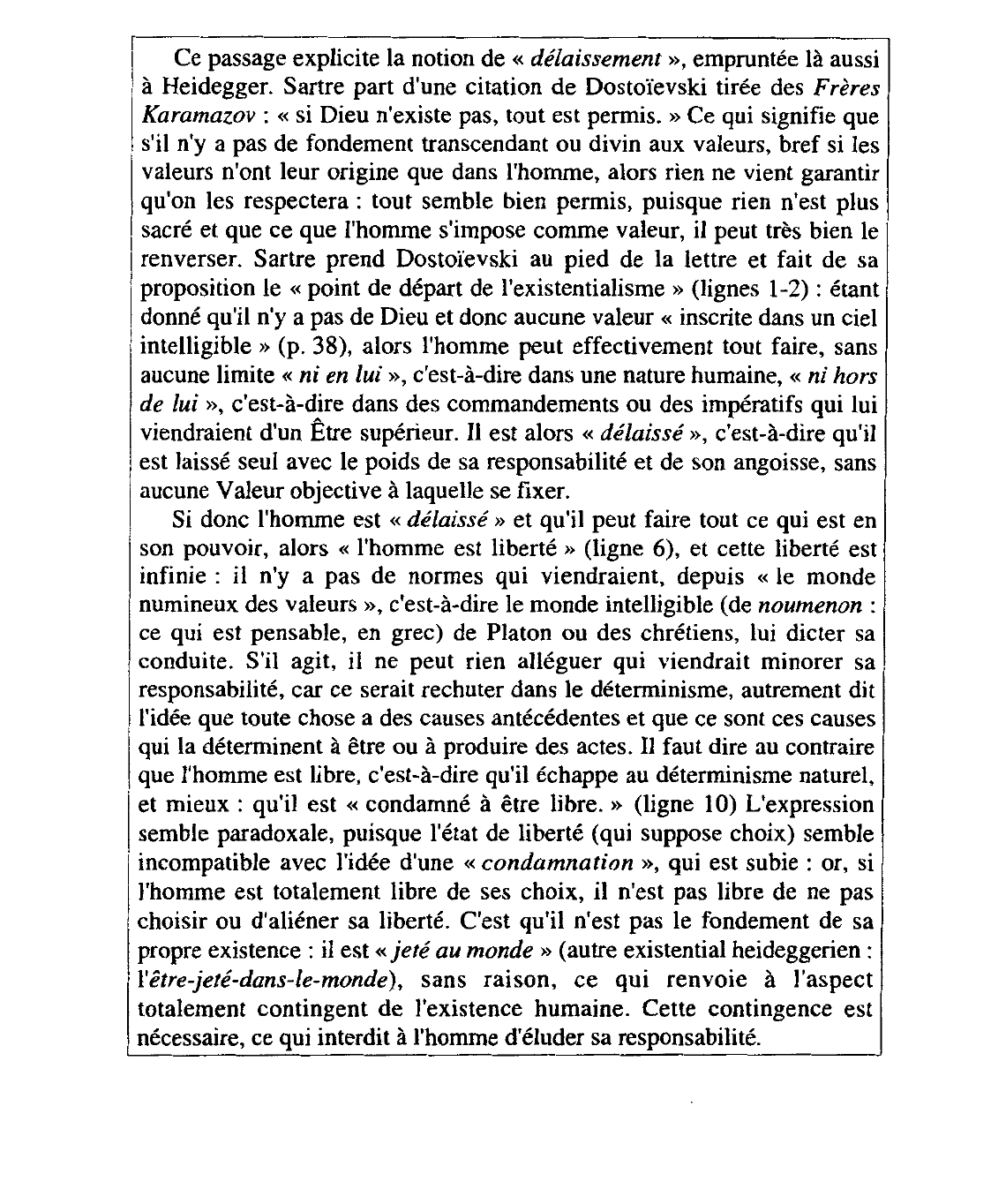 Prévisualisation du document L'existentialisme est un humanisme, © Éditions Gallimard, p. 39-40.