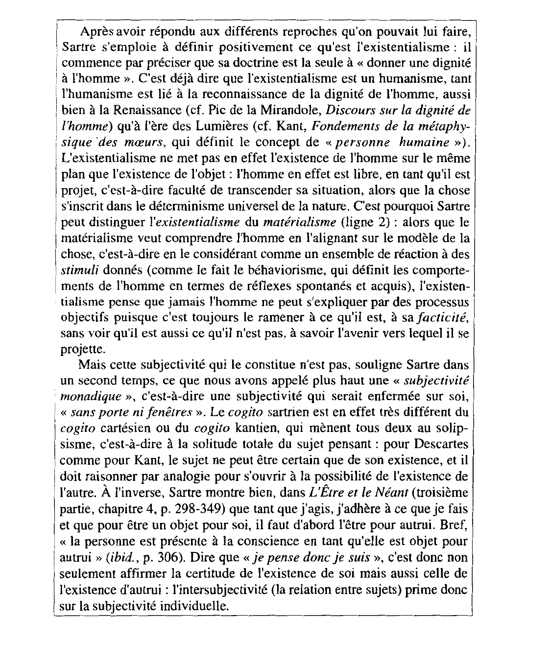 Prévisualisation du document L'existentialisme est un humanisme, © Éditions Gallimard, p. 57-59.