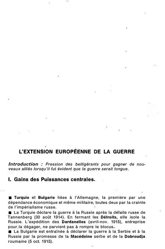 Prévisualisation du document L'EXTENSION EUROPÉENNE DE LA GUERRE