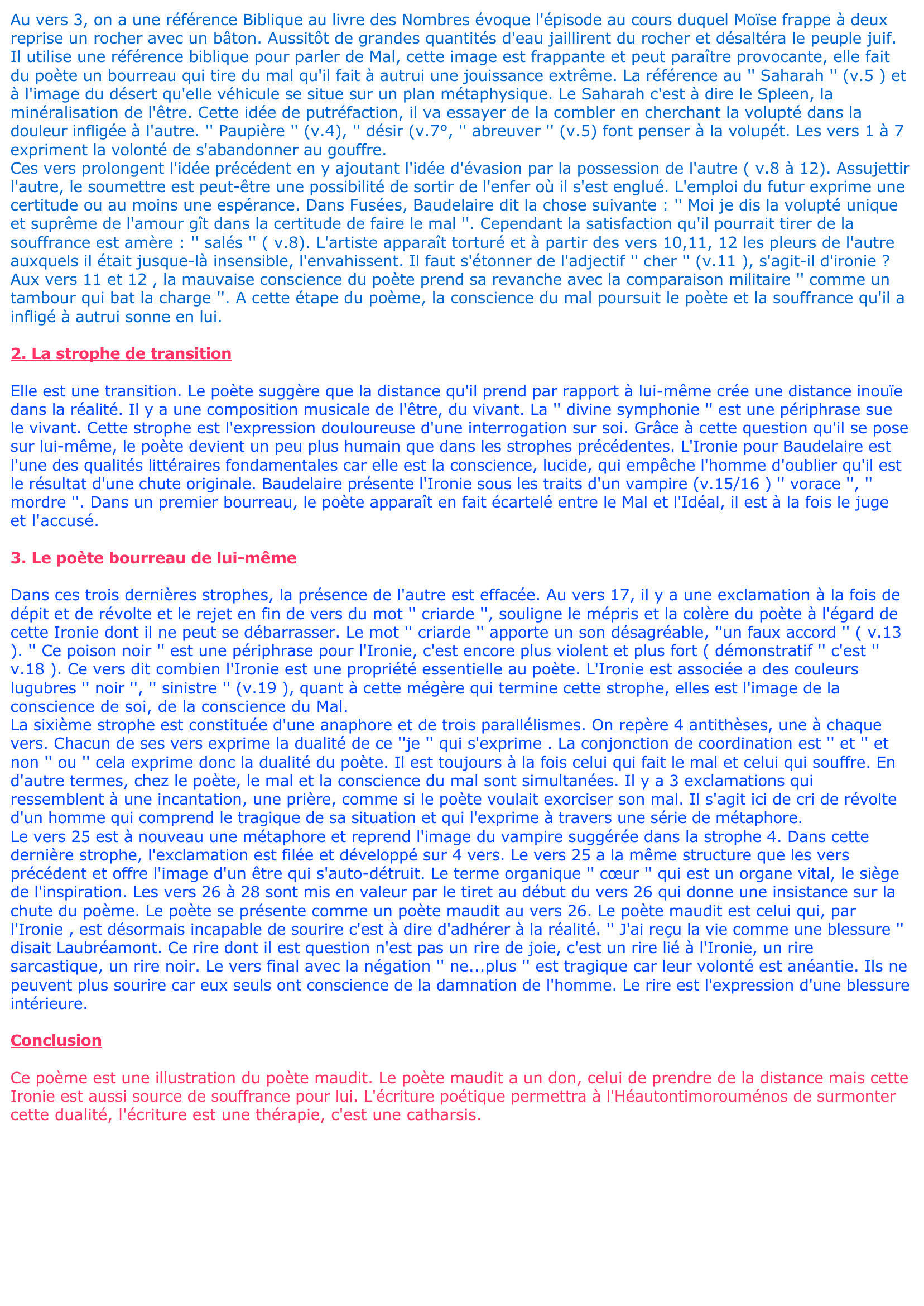 Prévisualisation du document L'héautontimorouménos Les fleurs du Mal de Charles baudelaire