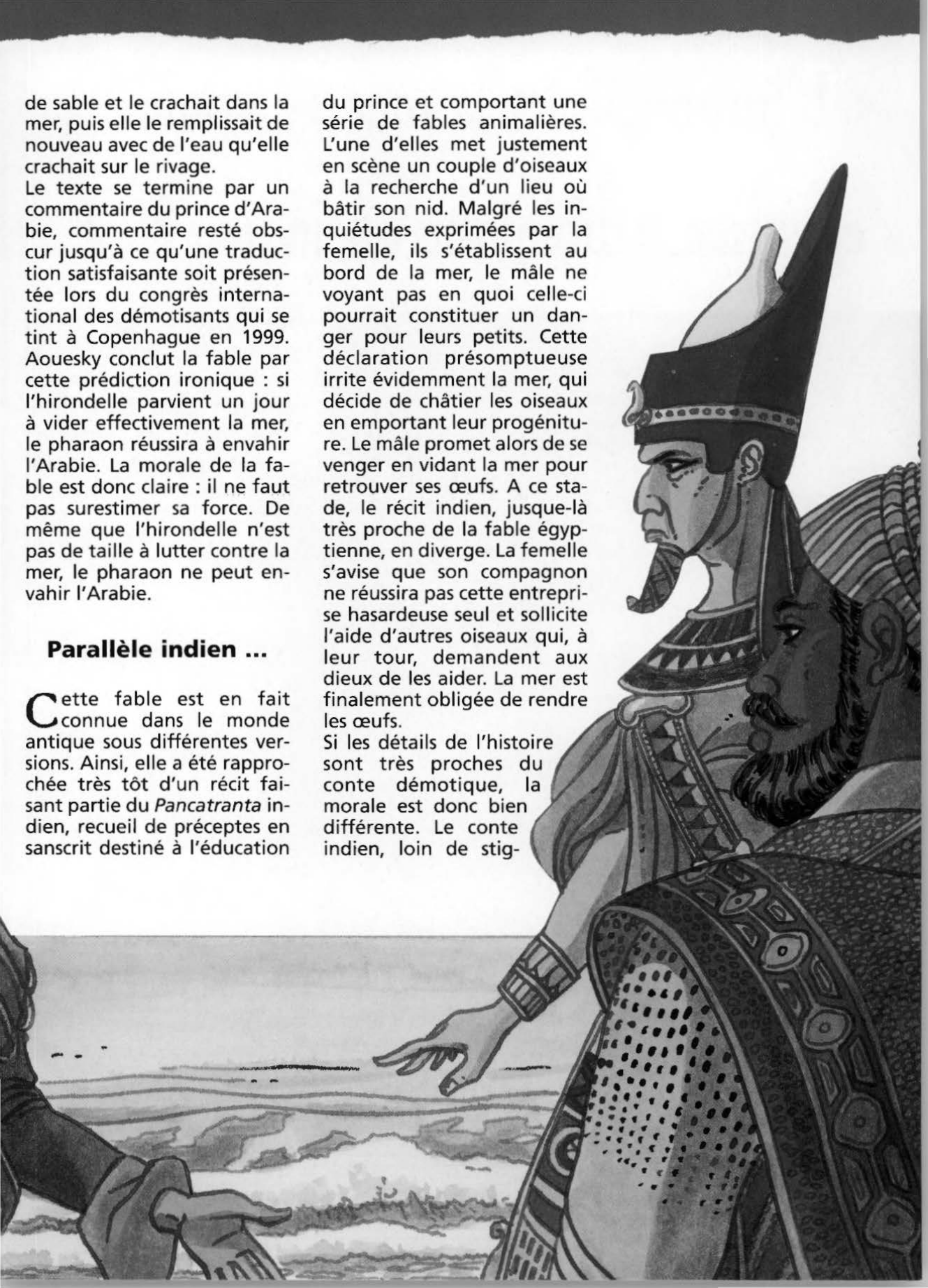 Prévisualisation du document « L'hirondelle et la mer » : conte égyptien, rabbinique ou indien ?