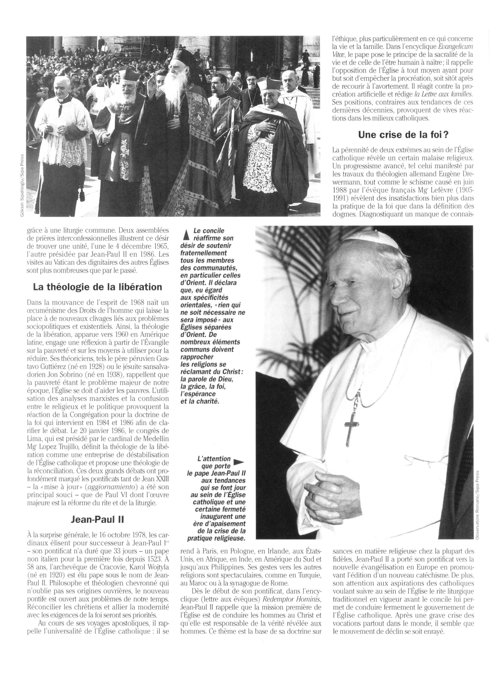 Prévisualisation du document L'histoire de l'Eglise de Vatican II à Jean-Paul II