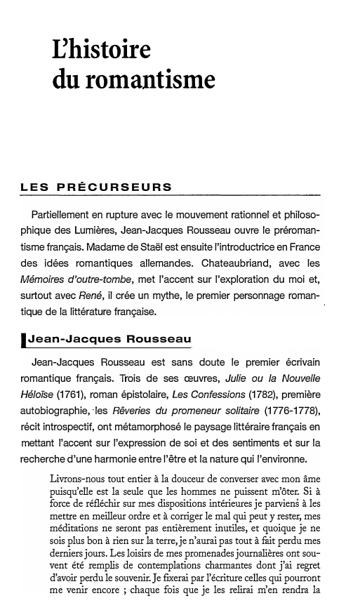 Prévisualisation du document L'histoire du romantisme