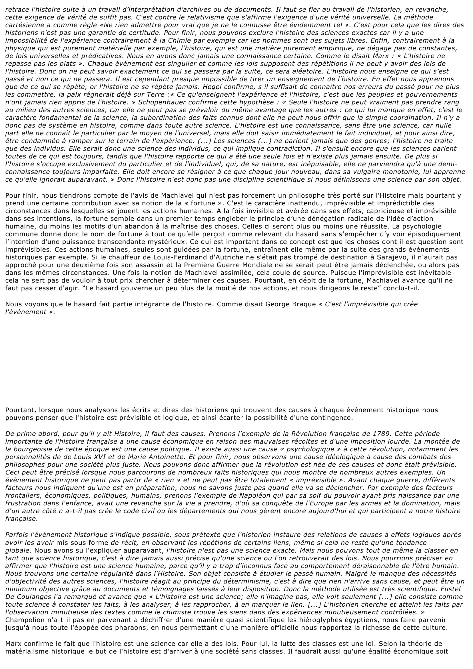 Prévisualisation du document L'Histoire est elle le règne du hasard ?