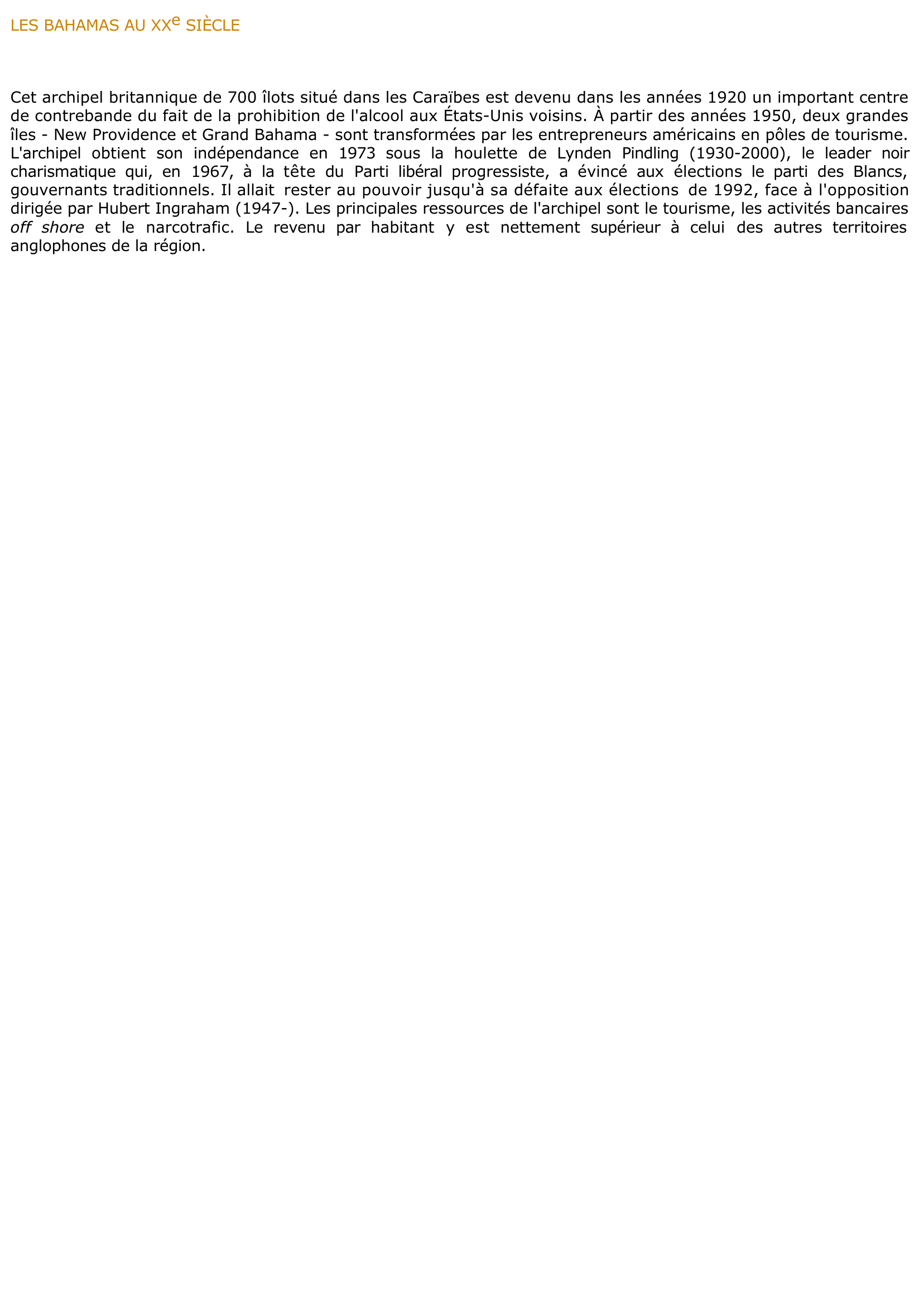 Prévisualisation du document L'histoire et la géographie des Bahamas
