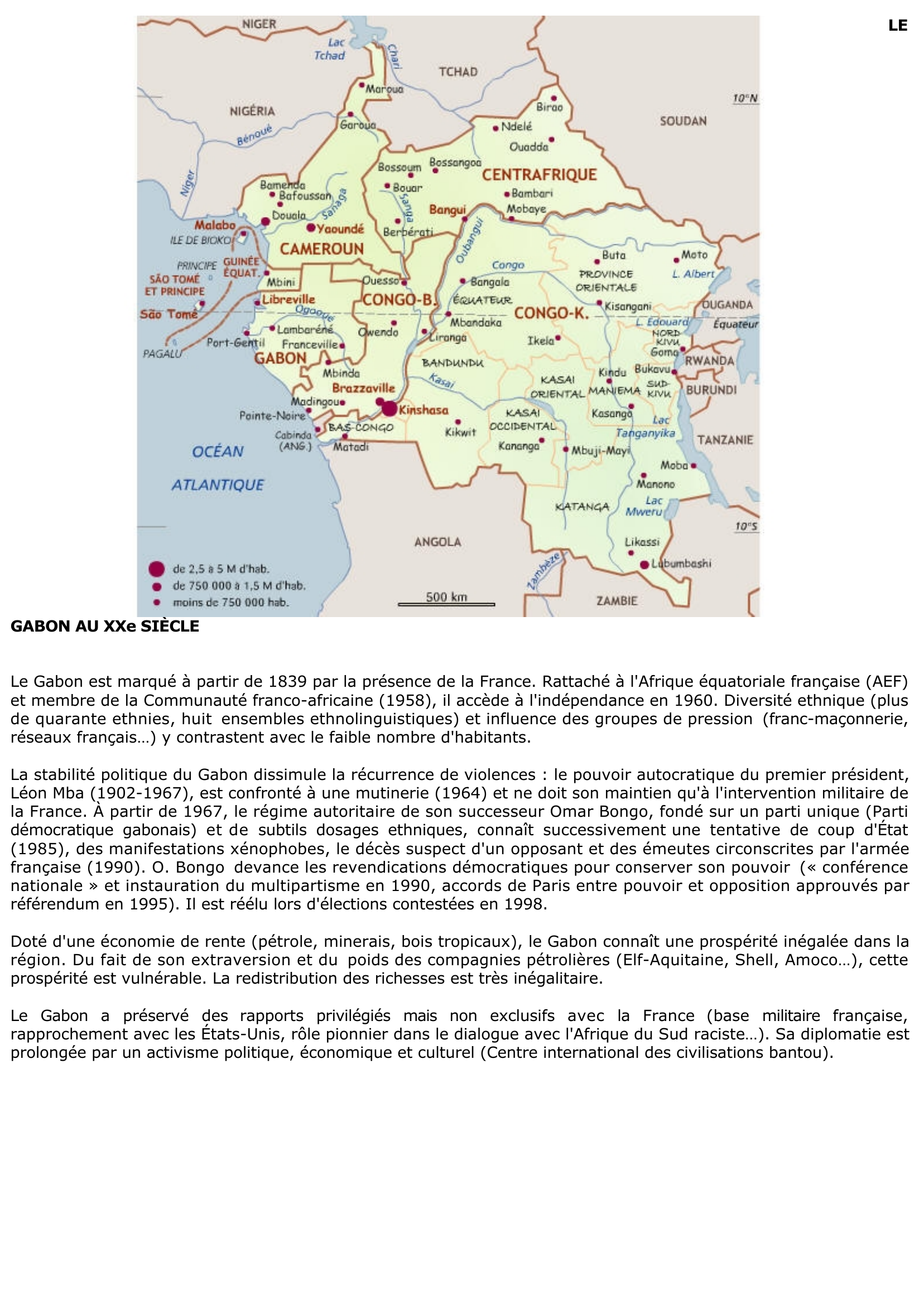 Prévisualisation du document L'histoire et la géographie du Gabon