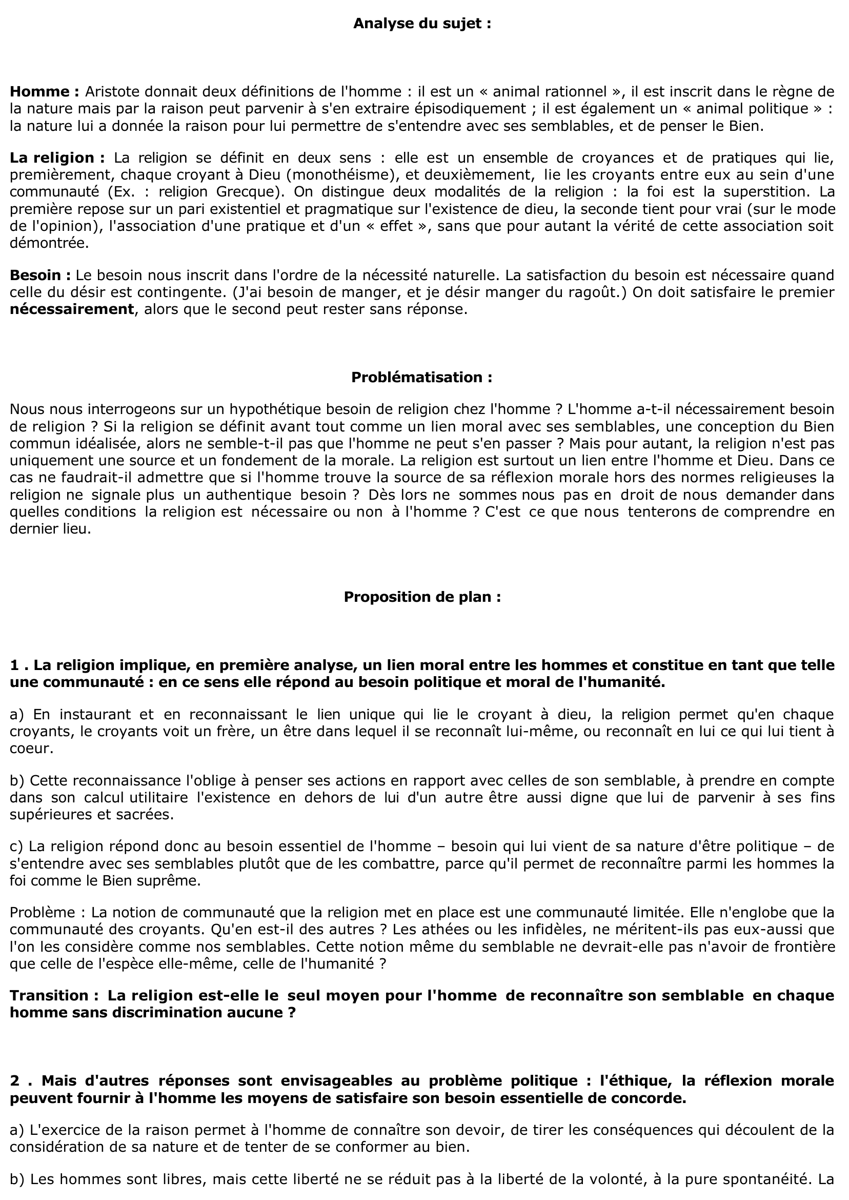 Prévisualisation du document L'homme a-t-il besoin d'une religion ?