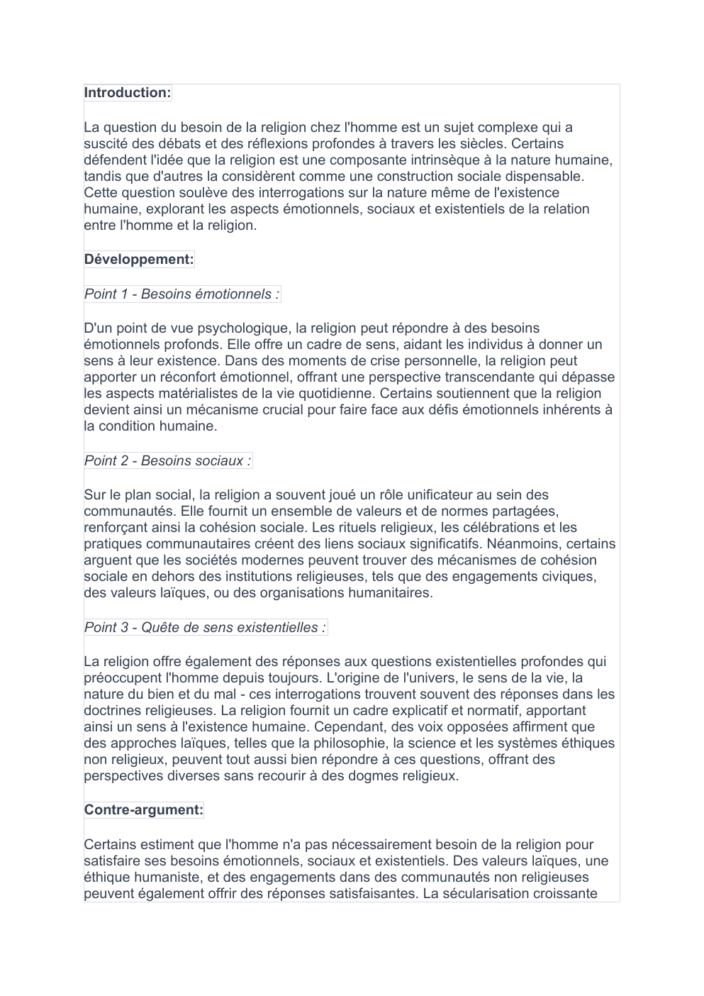 Prévisualisation du document L'homme a-t-il nécessairement besoin de religion ?