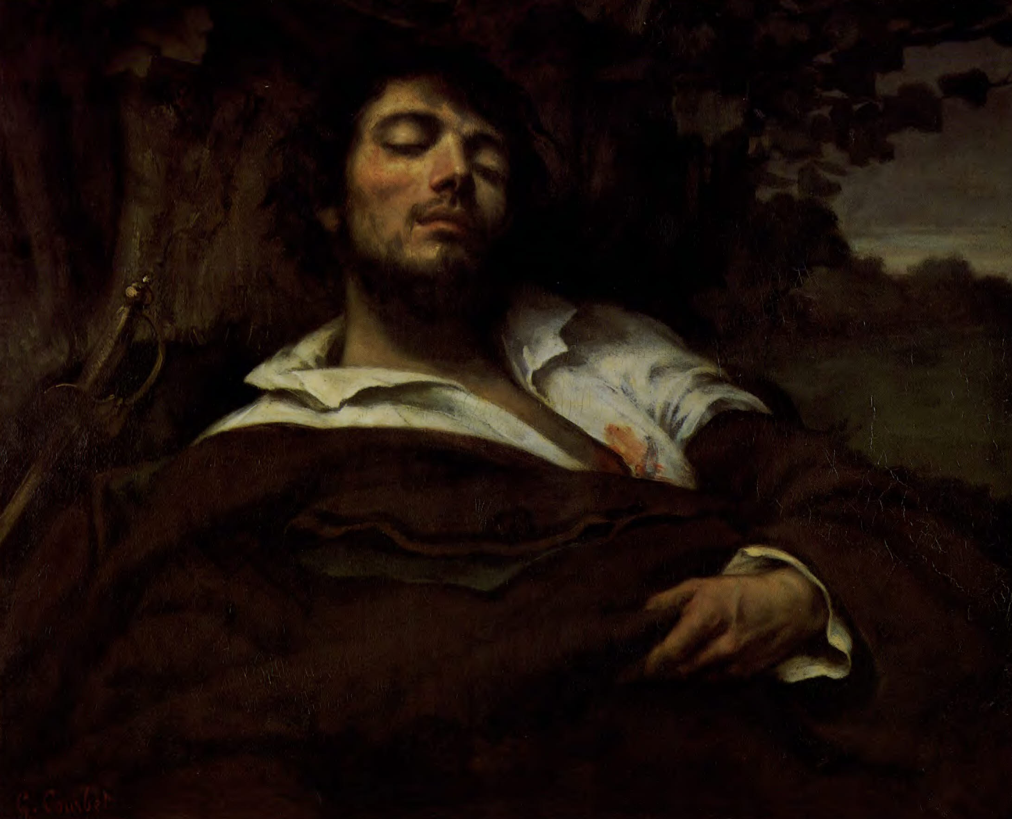 Prévisualisation du document L'HOMME BLESSÉ DE GUSTAVE COURBET