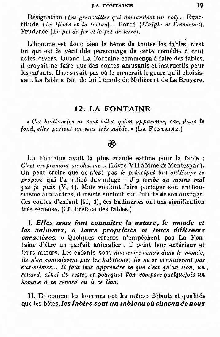 Prévisualisation du document « L'homme est sous des noms divers le vrai héros de toutes les fables de la Fontaine. » (Saint-Marc Girardin.)