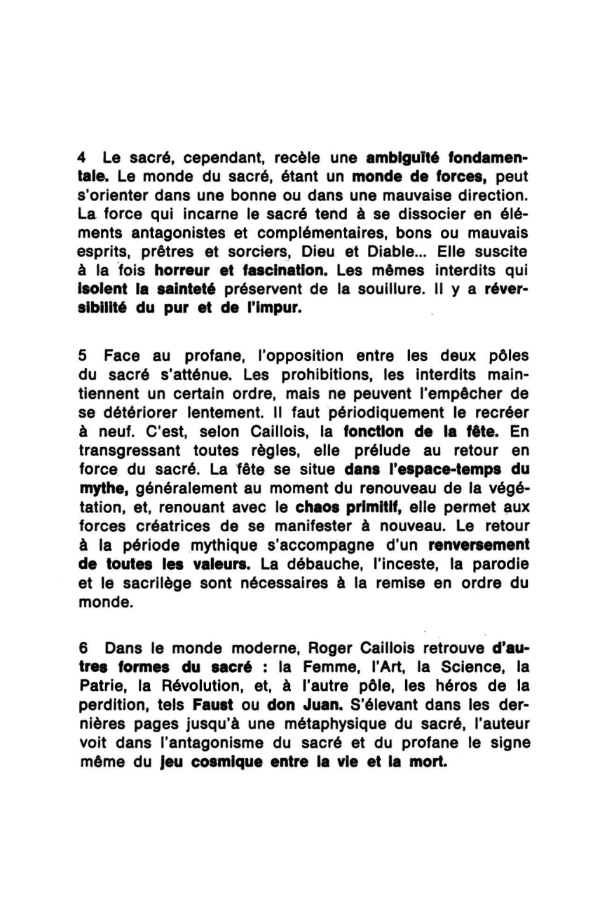 Prévisualisation du document L'Homme et le Sacré de Caillois (Roger)