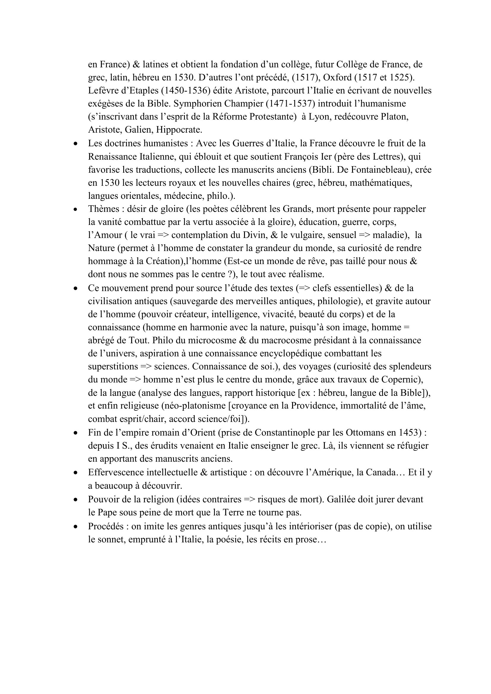 Prévisualisation du document L'Humanisme (XV-XVIème S. : 1530-1600 environ dans toute l'Europe)
