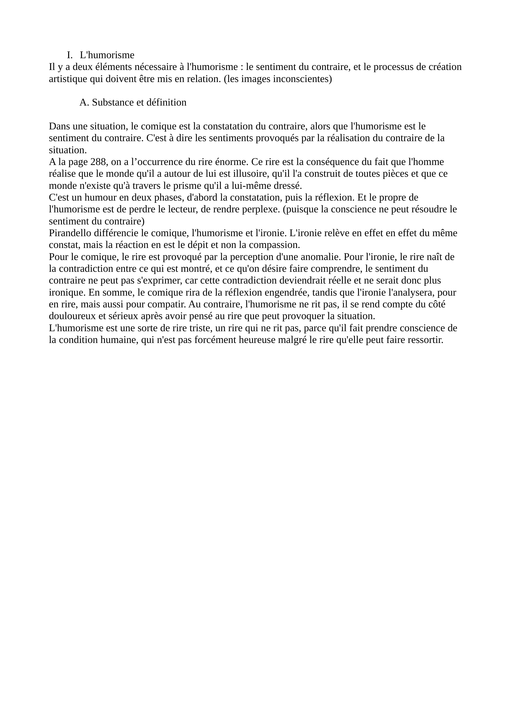 Prévisualisation du document L'humorisme dans Feu Mattia Pascal de Pirandello