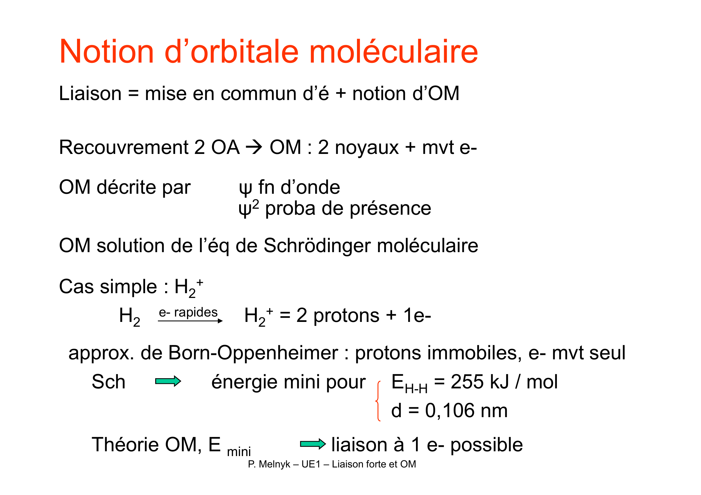 Prévisualisation du document Liaison chimique forte

o Orbitales moléculaires et molécules diatomiques
o Orbitales moléculaires et molécules polyatomiques

P.