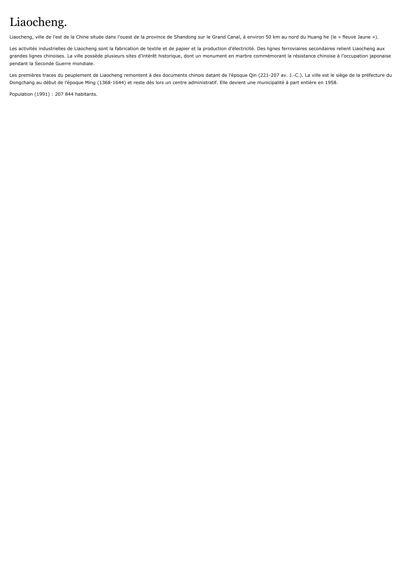 Prévisualisation du document Liaocheng.