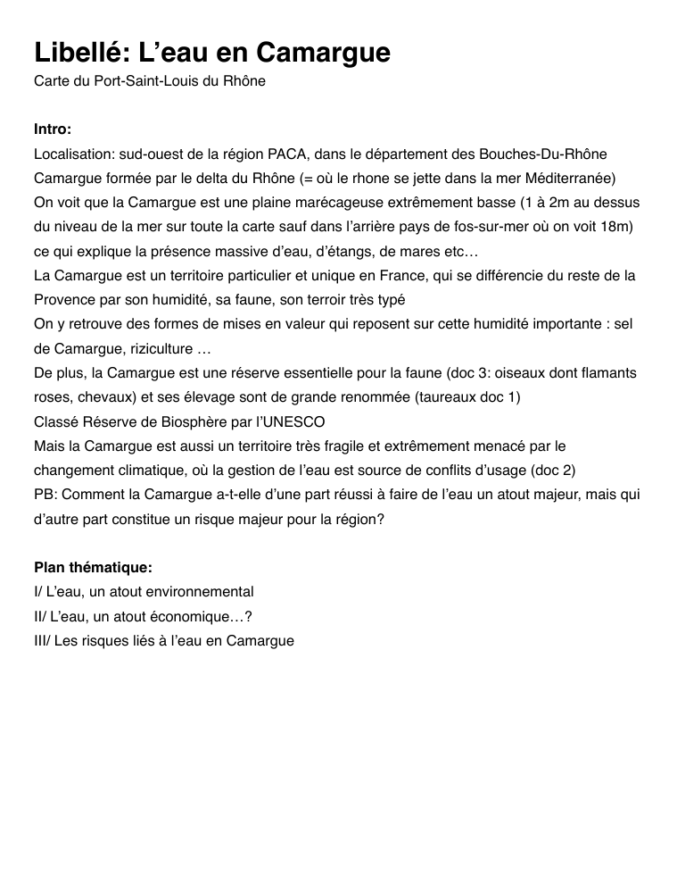 Prévisualisation du document Libellé: L’eau en Camargue Carte du Port-Saint-Louis du Rhône