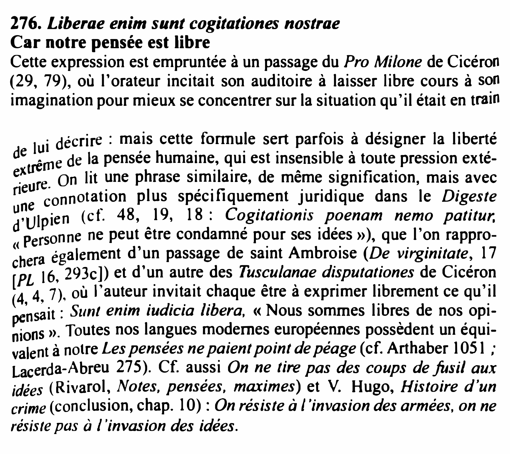 Prévisualisation du document Liberae enim sunt cogitationes nostrae