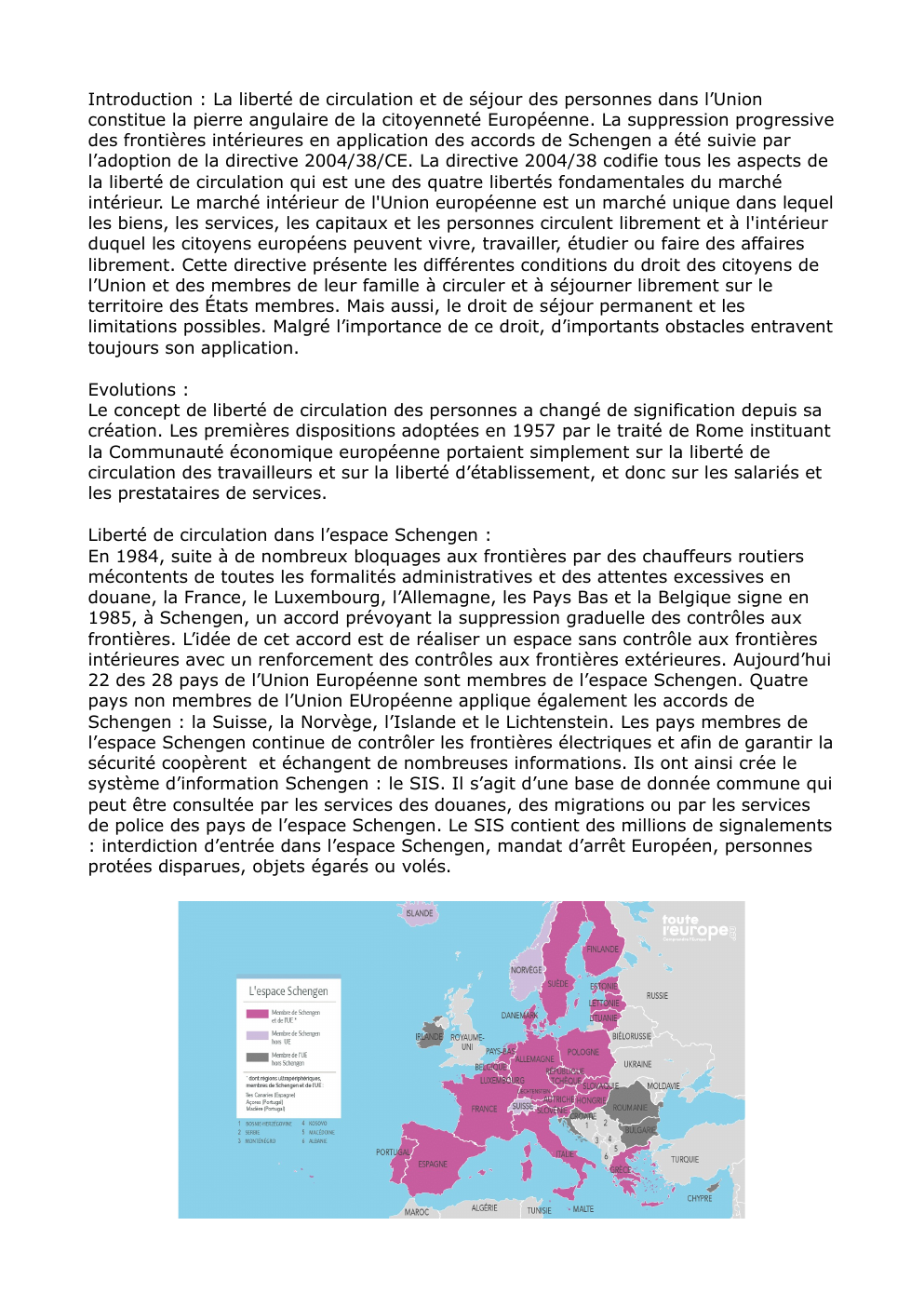 Prévisualisation du document Liberté de circulation au seins de l’UE