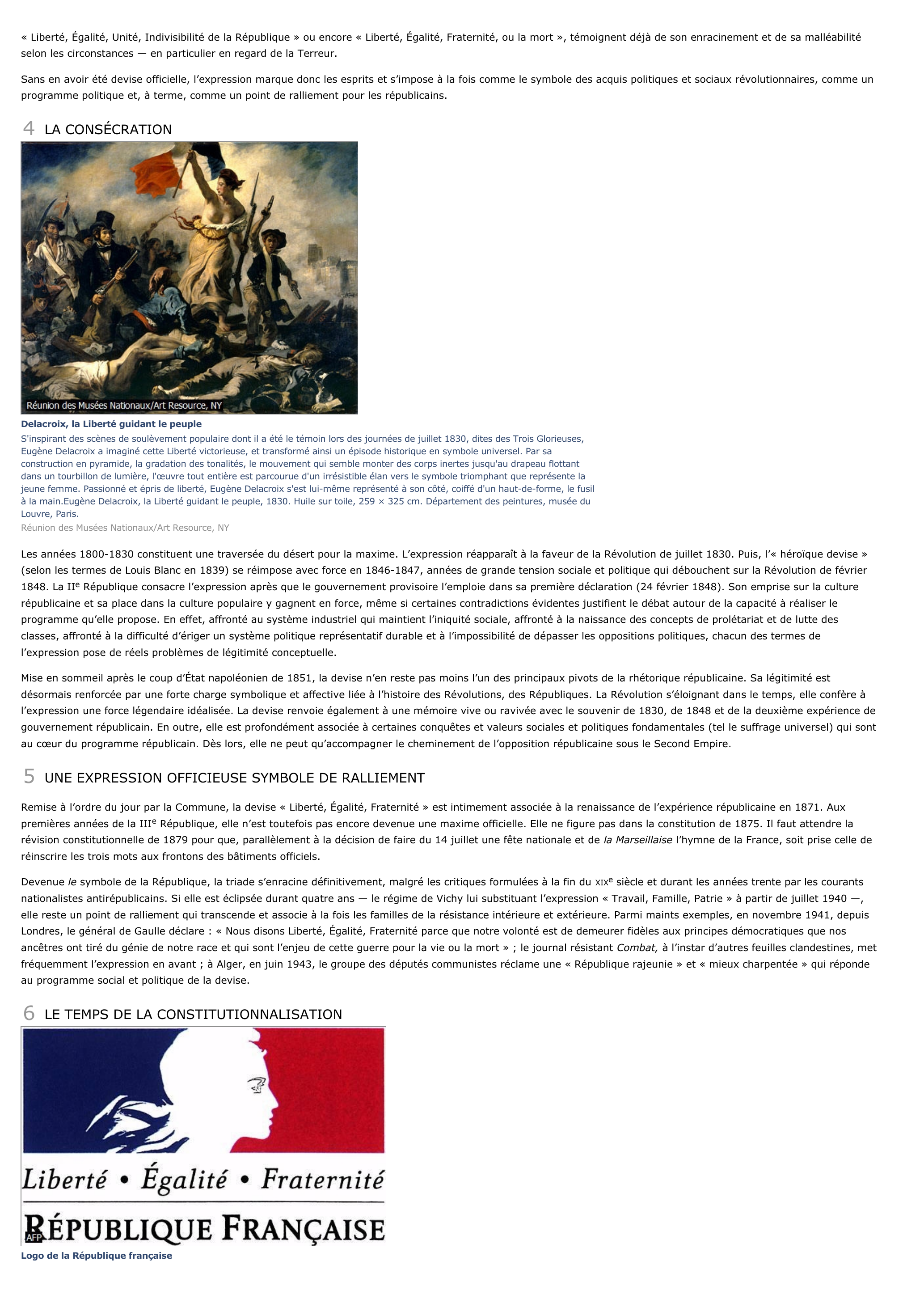 Prévisualisation du document Liberté, Égalité, Fraternité (politique & socièté).