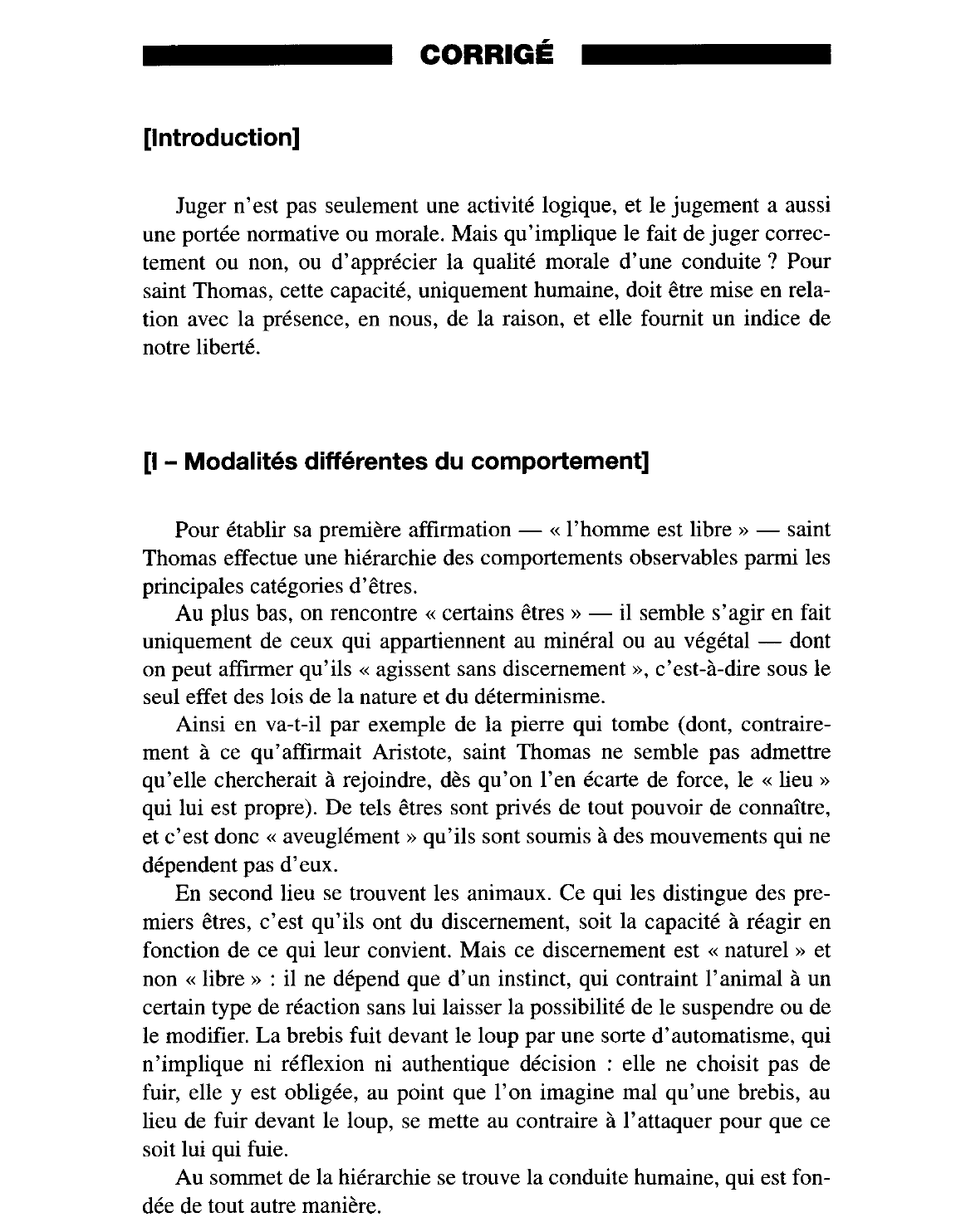 Prévisualisation du document Liberté et morale chez SAINT THOMAS D'AQUIN.