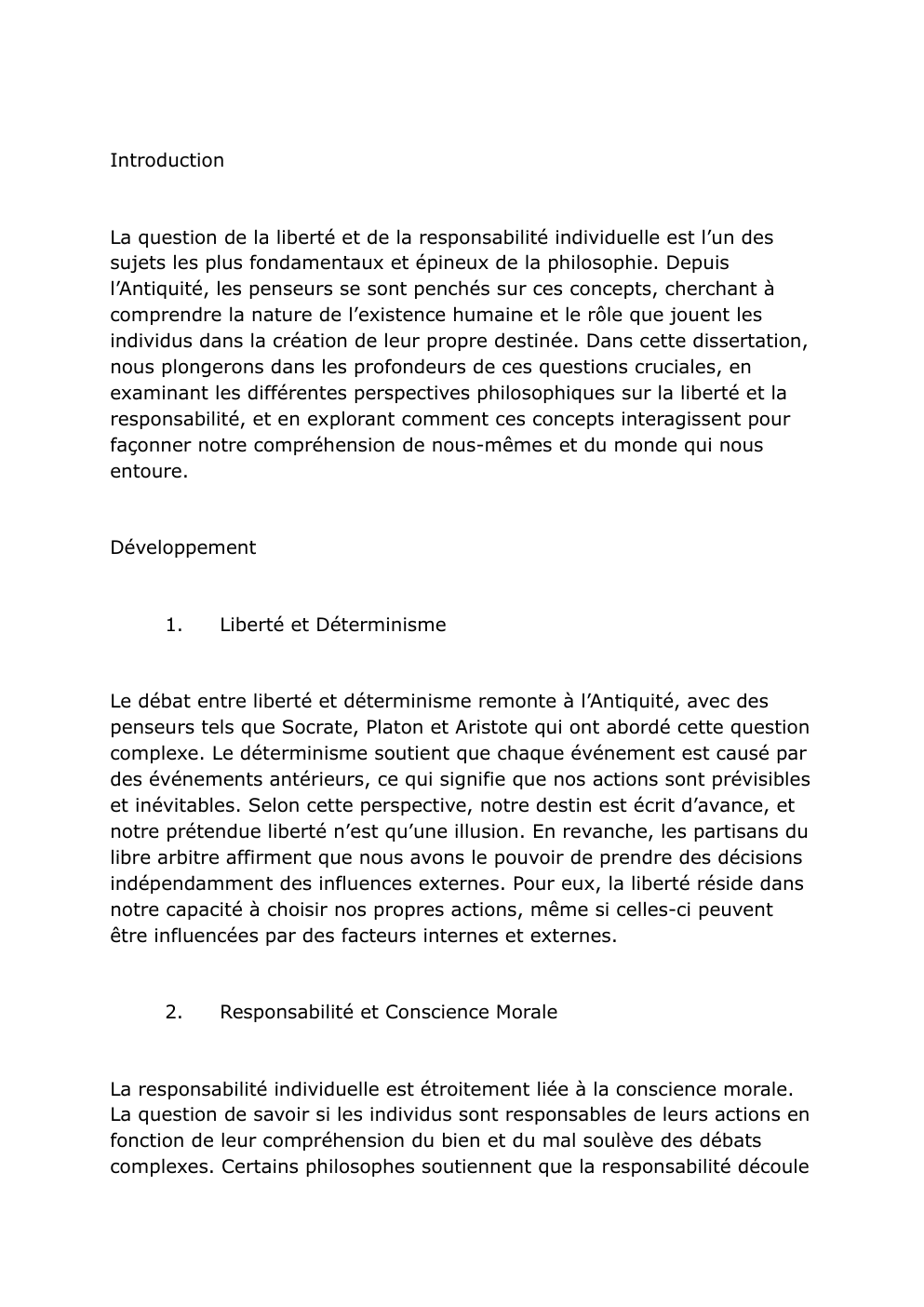 Prévisualisation du document Liberté et Responsabilité : Les Fondements de l’Existence Humaine