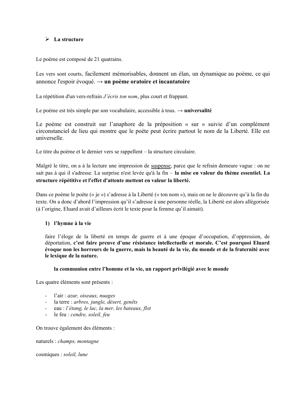 Prévisualisation du document Liberté, Paul Eluard, analyse