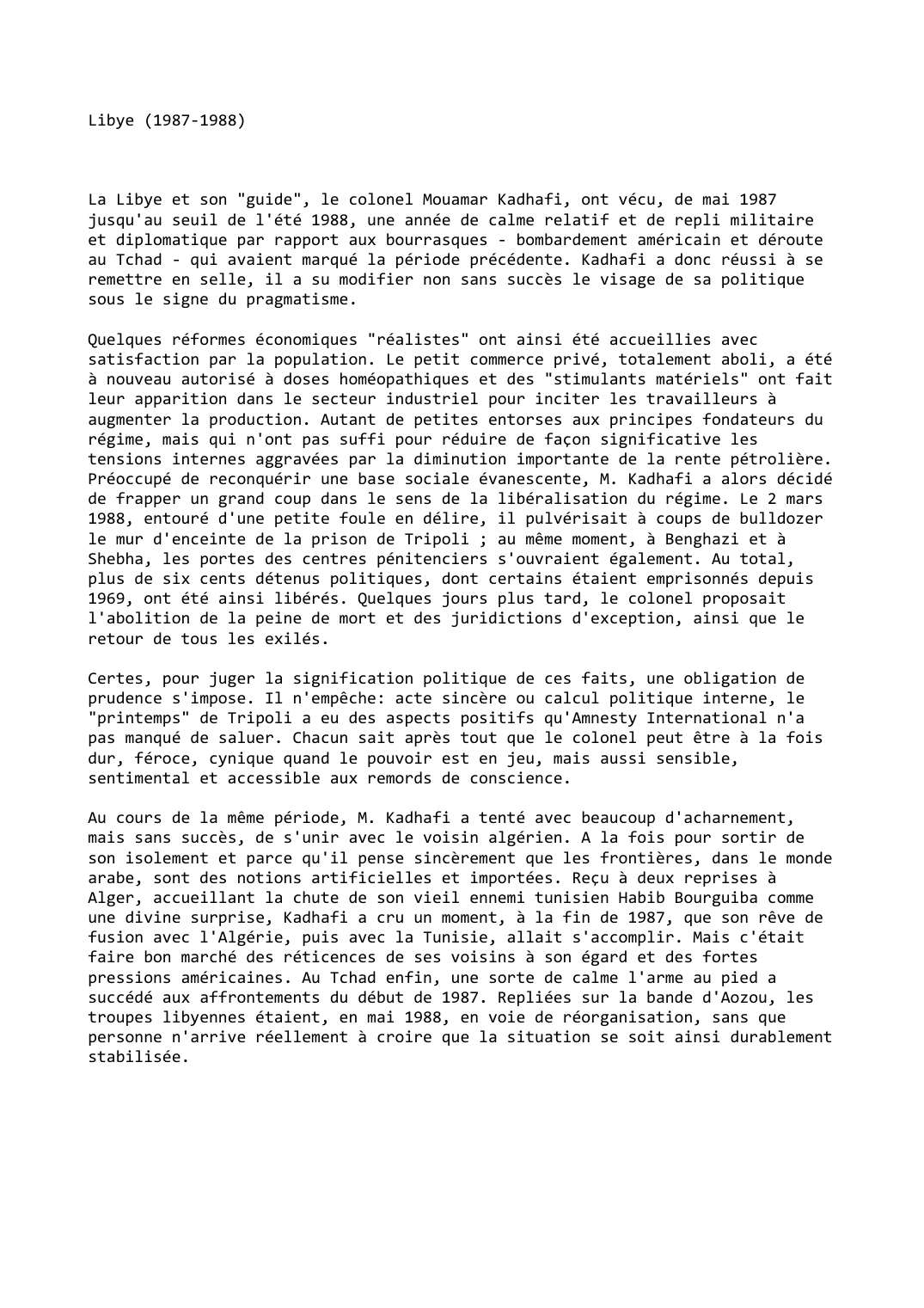 Prévisualisation du document Libye (1987-1988)