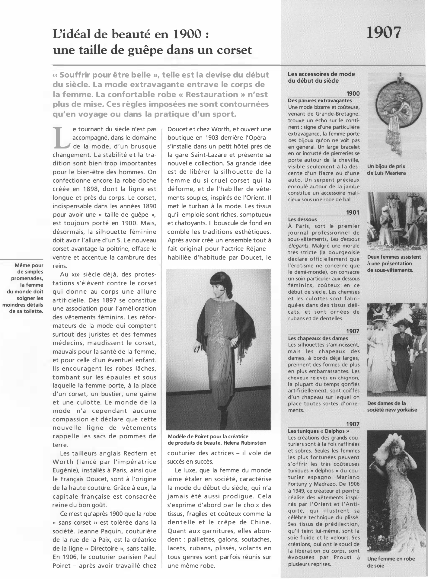 Prévisualisation du document L’idéal de beauté en 1900 : une taille de guêpe dans un corset