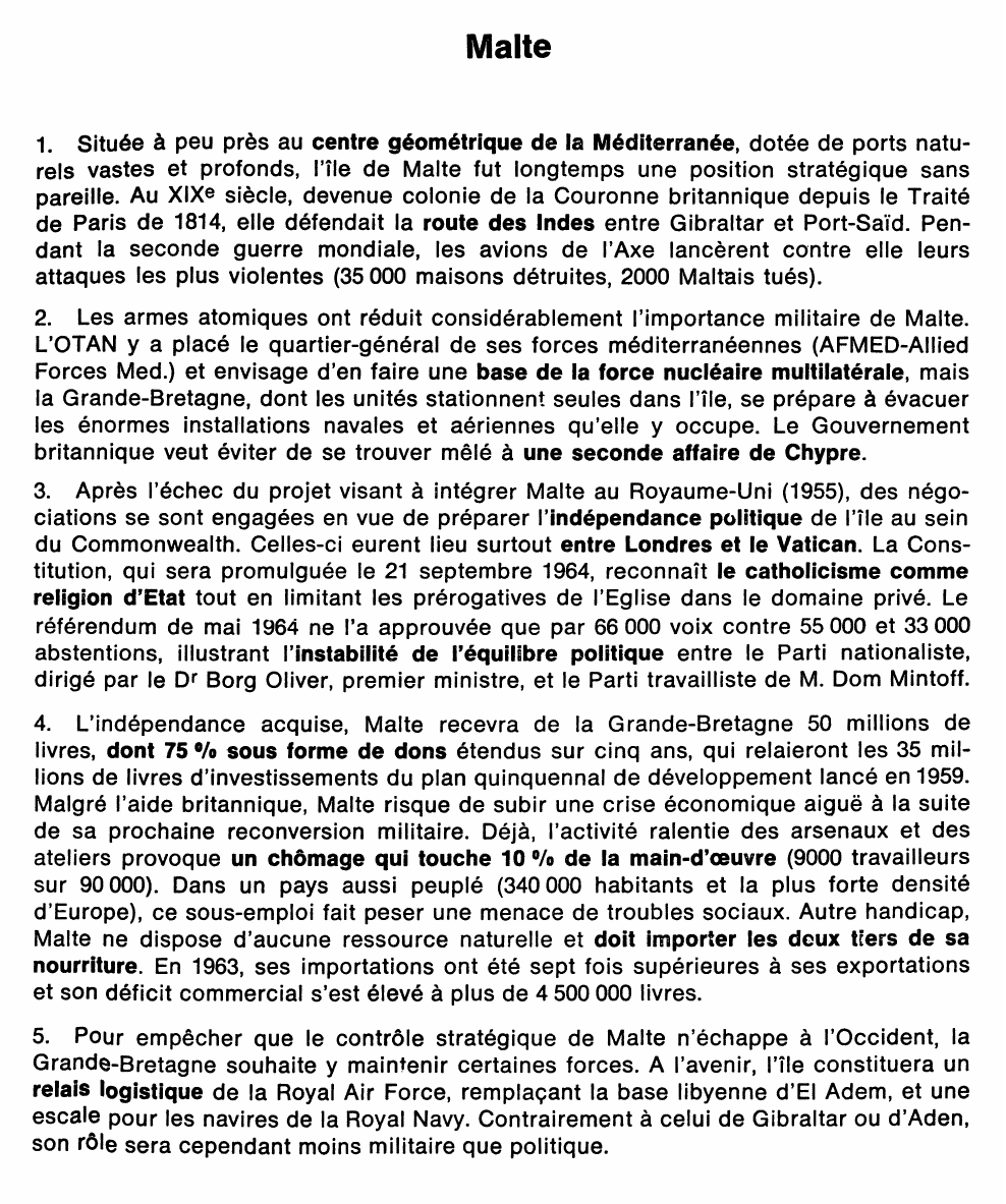 Prévisualisation du document L'ILE DE MALTE (carte, population, administration, géographie)  ?